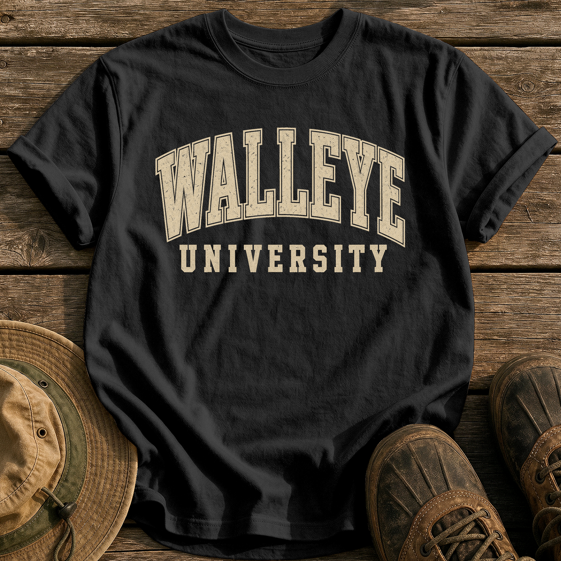 Walleye University tee - Black - front
