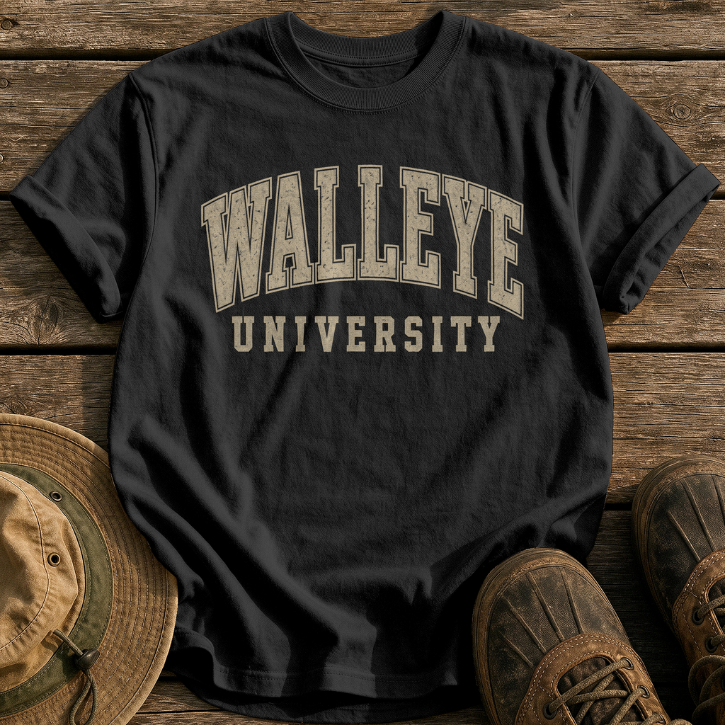 Walleye University tee - Black - front