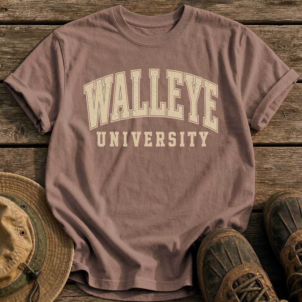 Walleye University tee - Espresso - front
