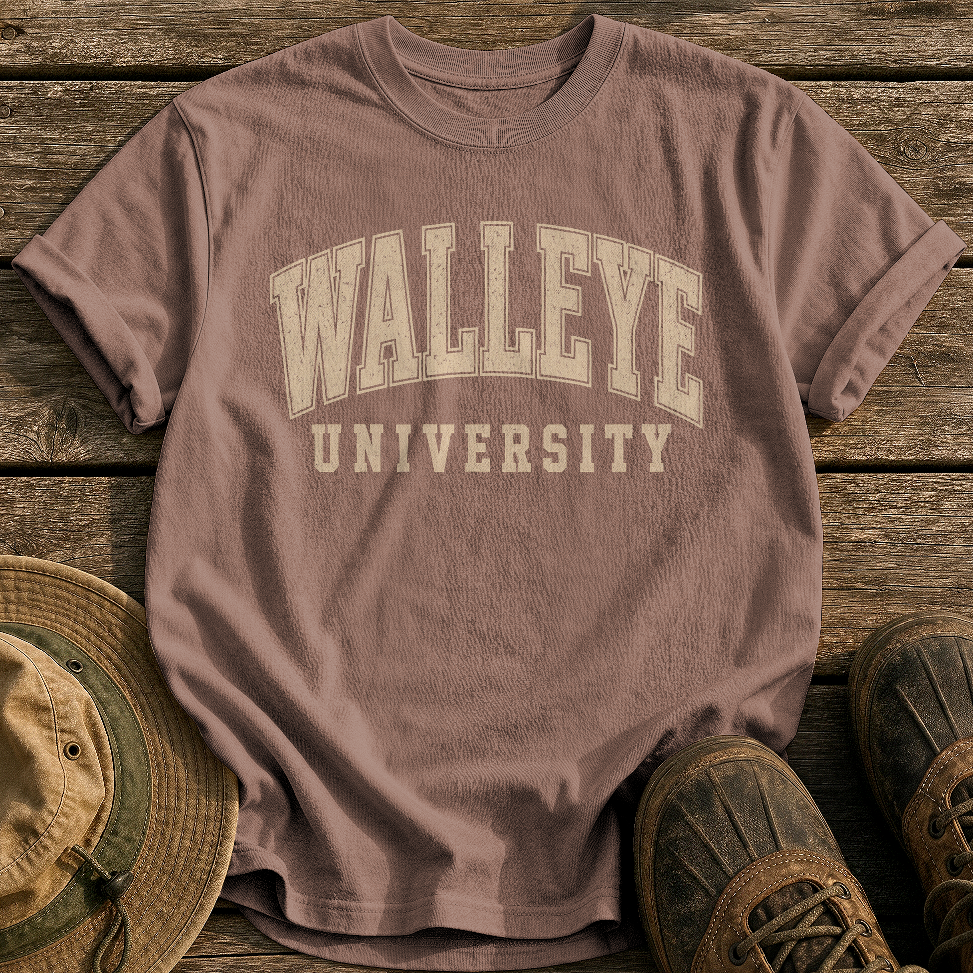 Walleye University tee - Espresso - front