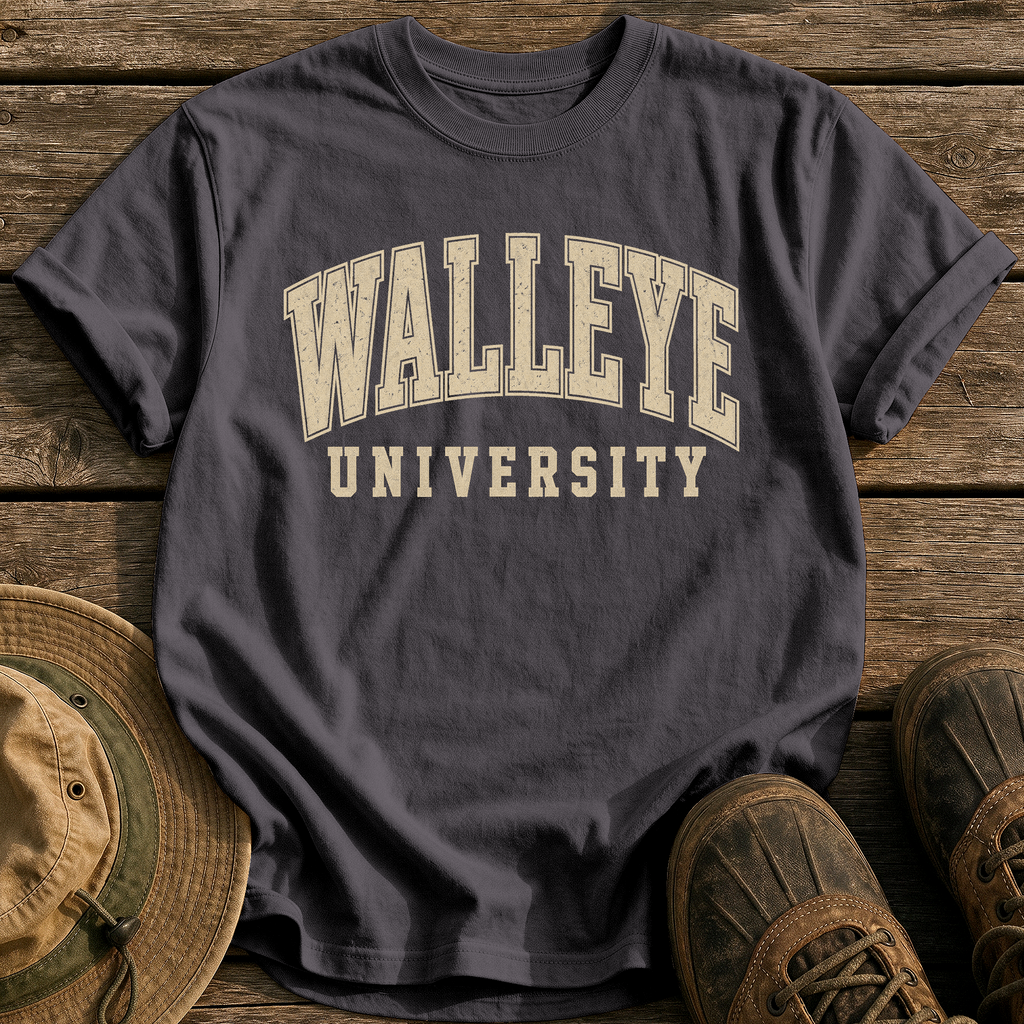 Walleye University tee - Graphite - front