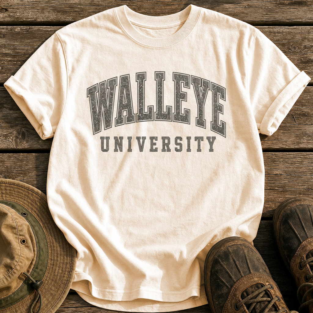 Walleye University tee - Ivory - front