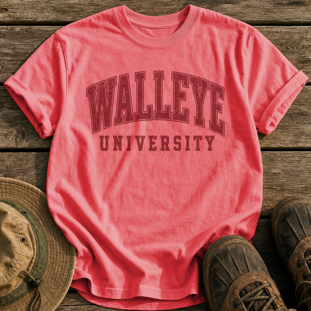 Walleye University tee - Watermelon - front