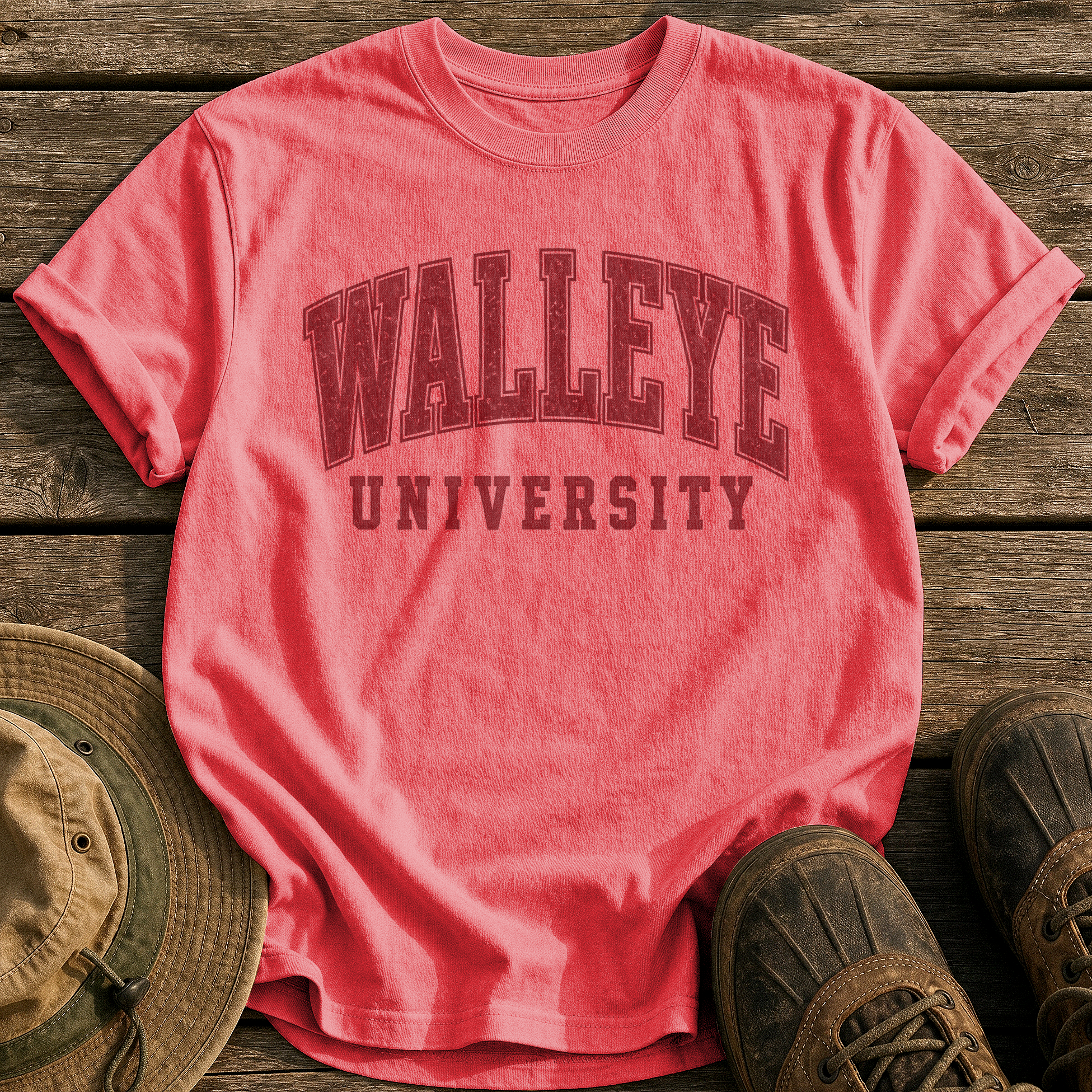 Walleye University tee - Watermelon - front