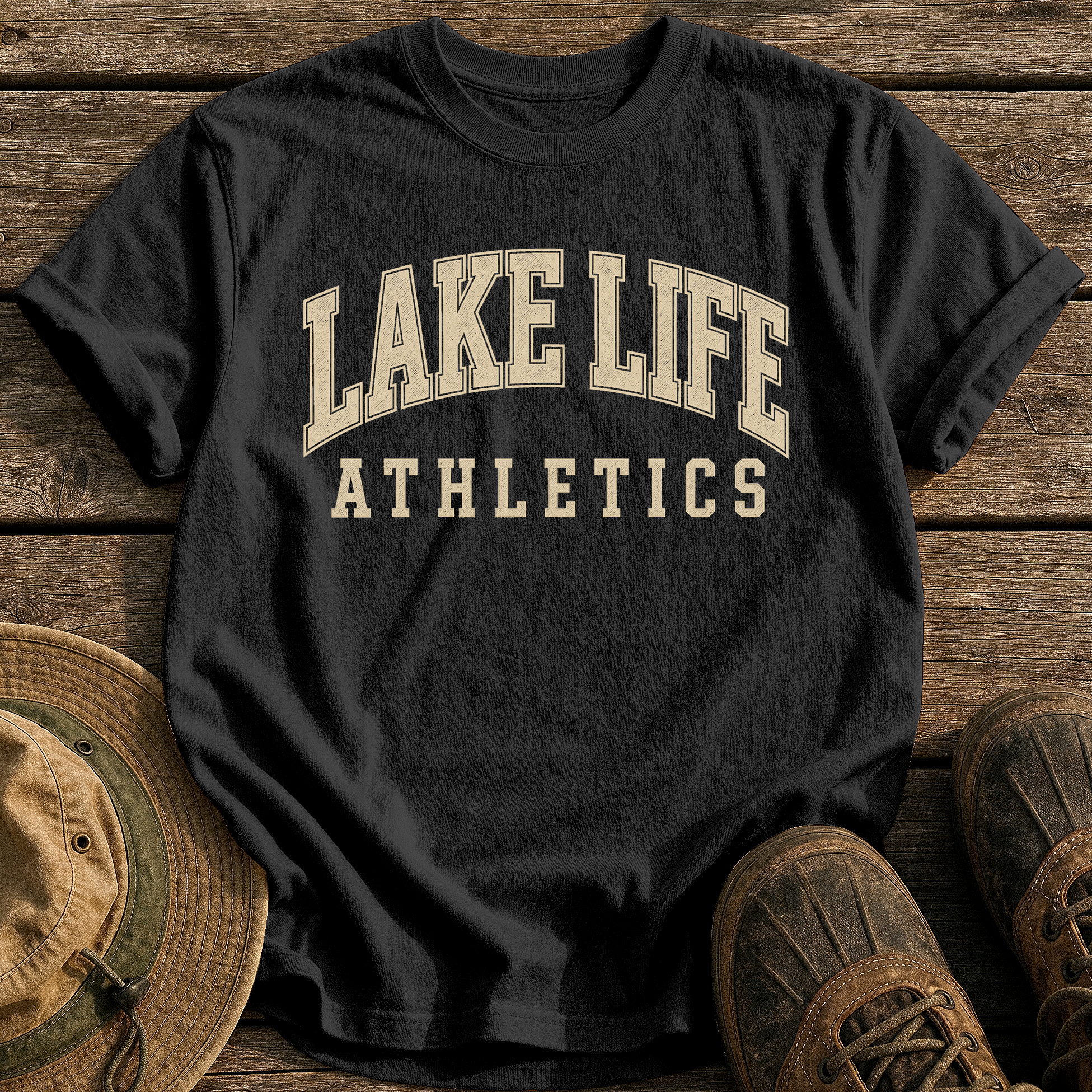 Lake Life Athletics tee - Black - front