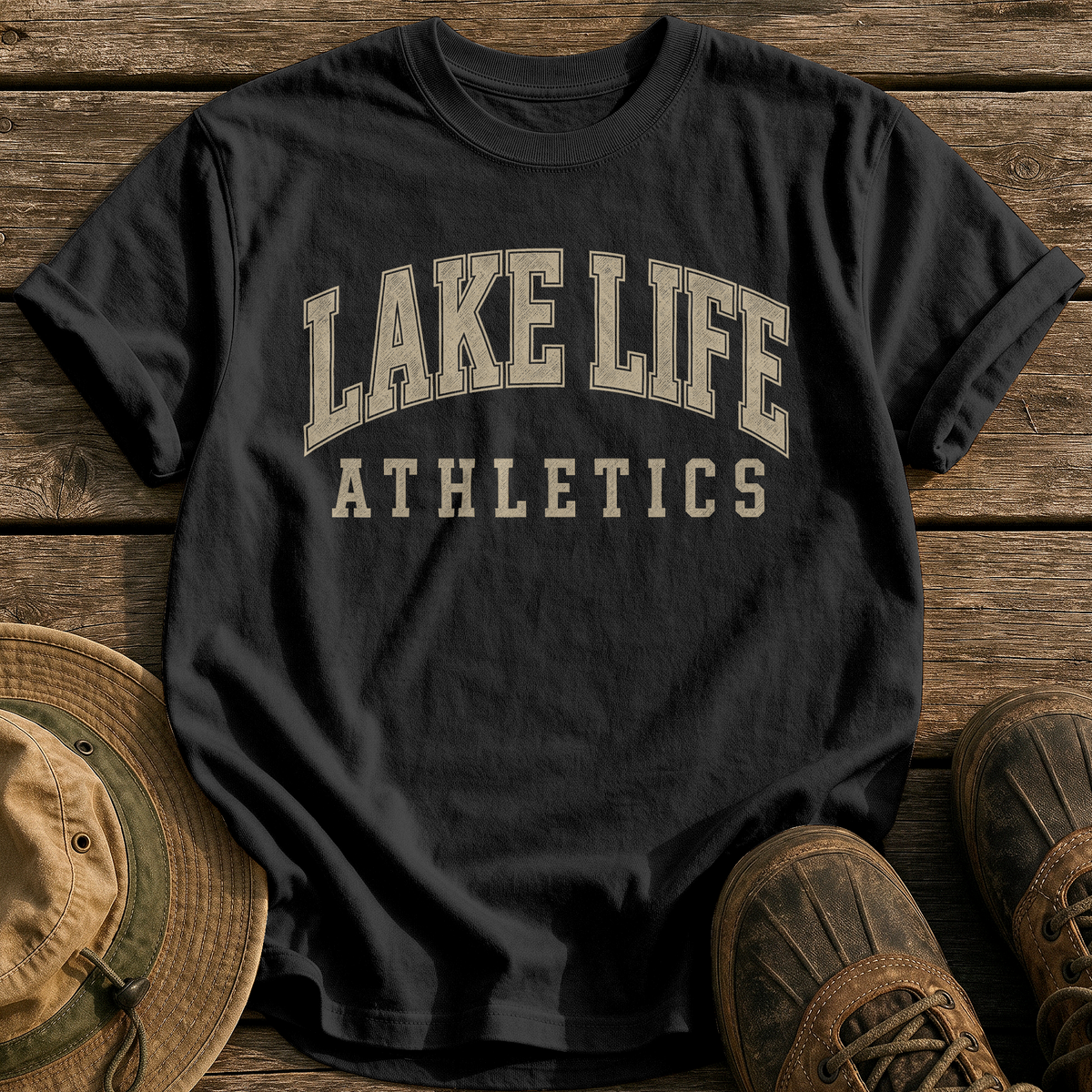 Lake Life Athletics tee - Black - front