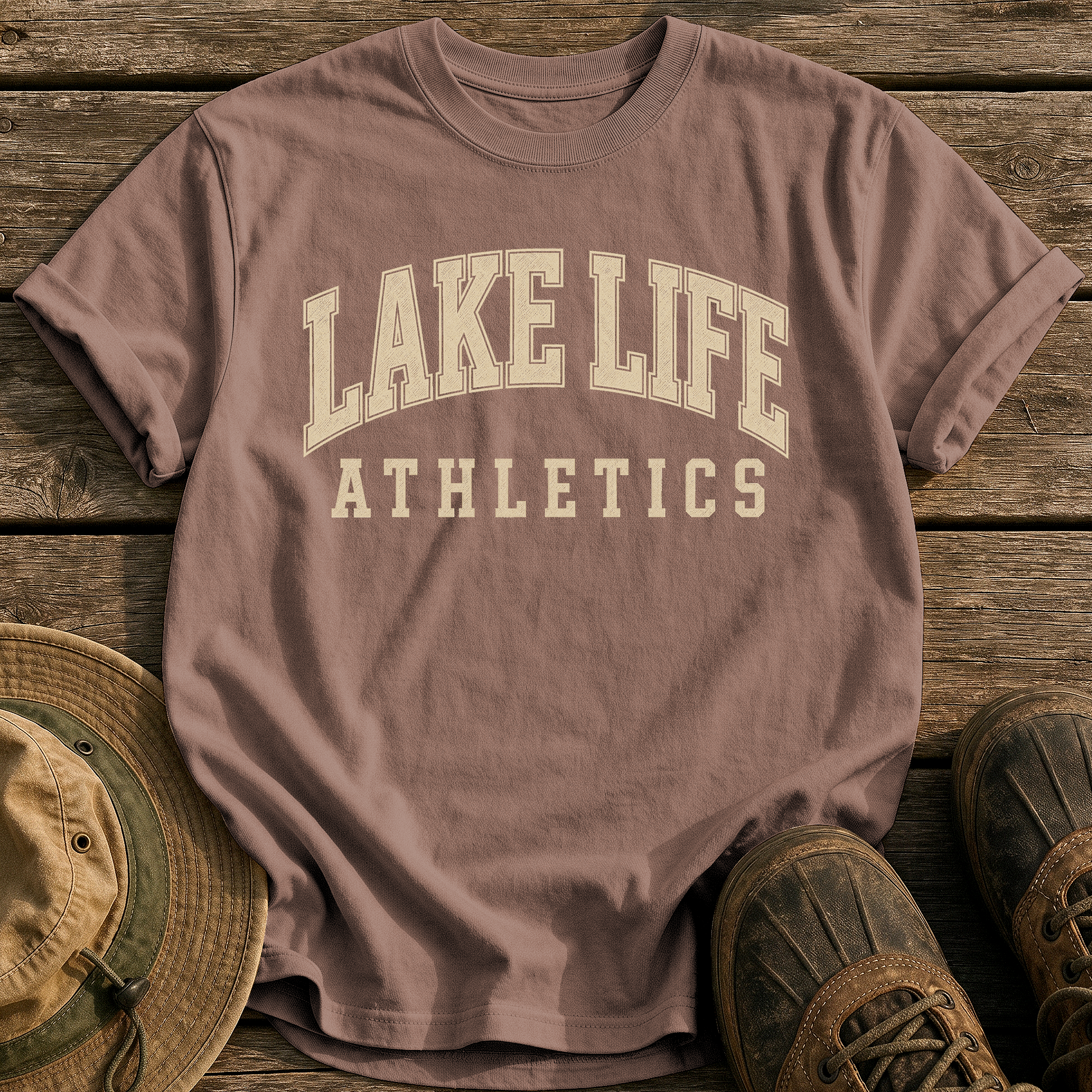Lake Life Athletics tee - Espresso - front