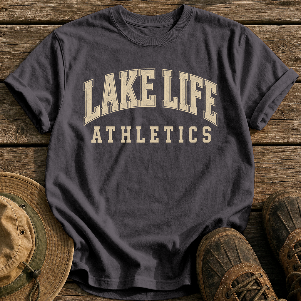 Lake Life Athletics tee - Graphite - front