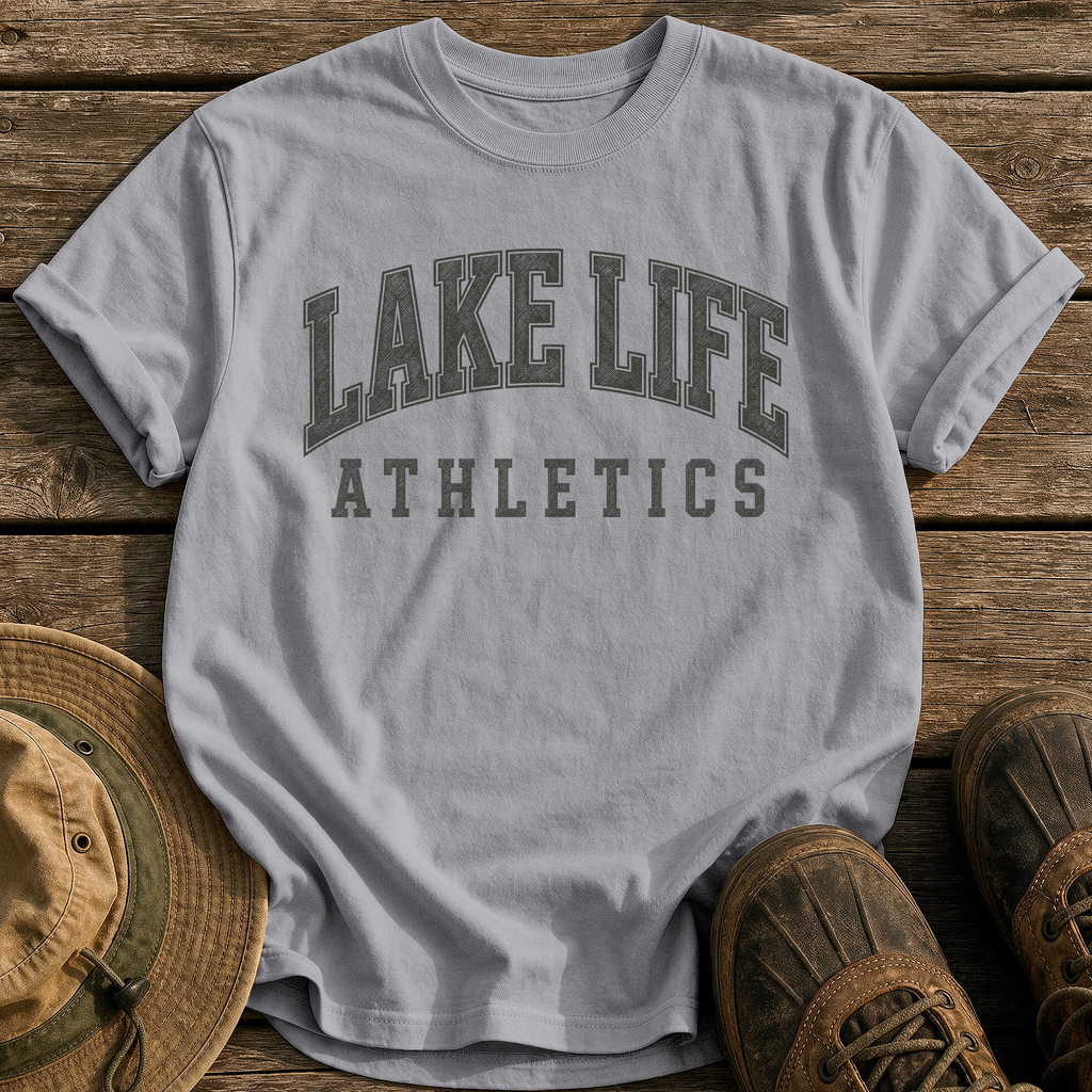 Lake Life Athletics tee - Grey - front