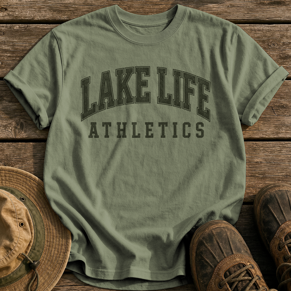 Lake Life Athletics tee - Sage - front