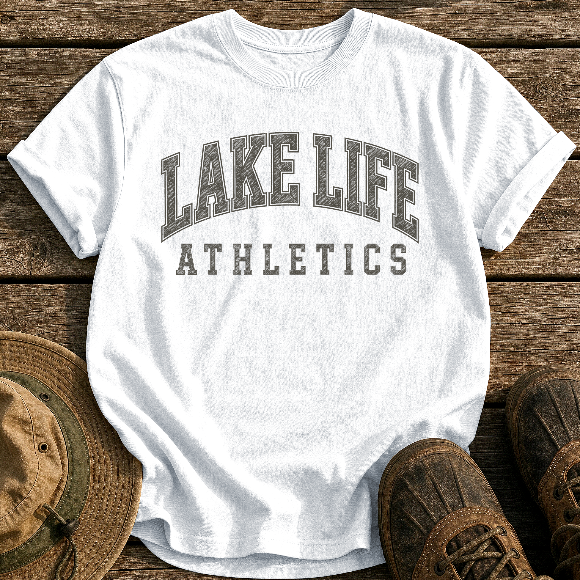 Lake Life Athletics tee - White - front