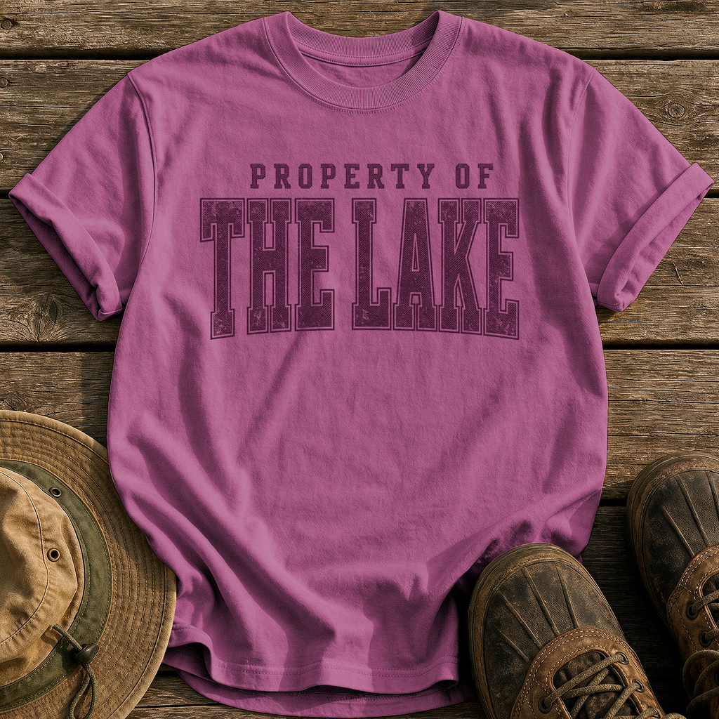 Property of the Lake tee - Berry - front