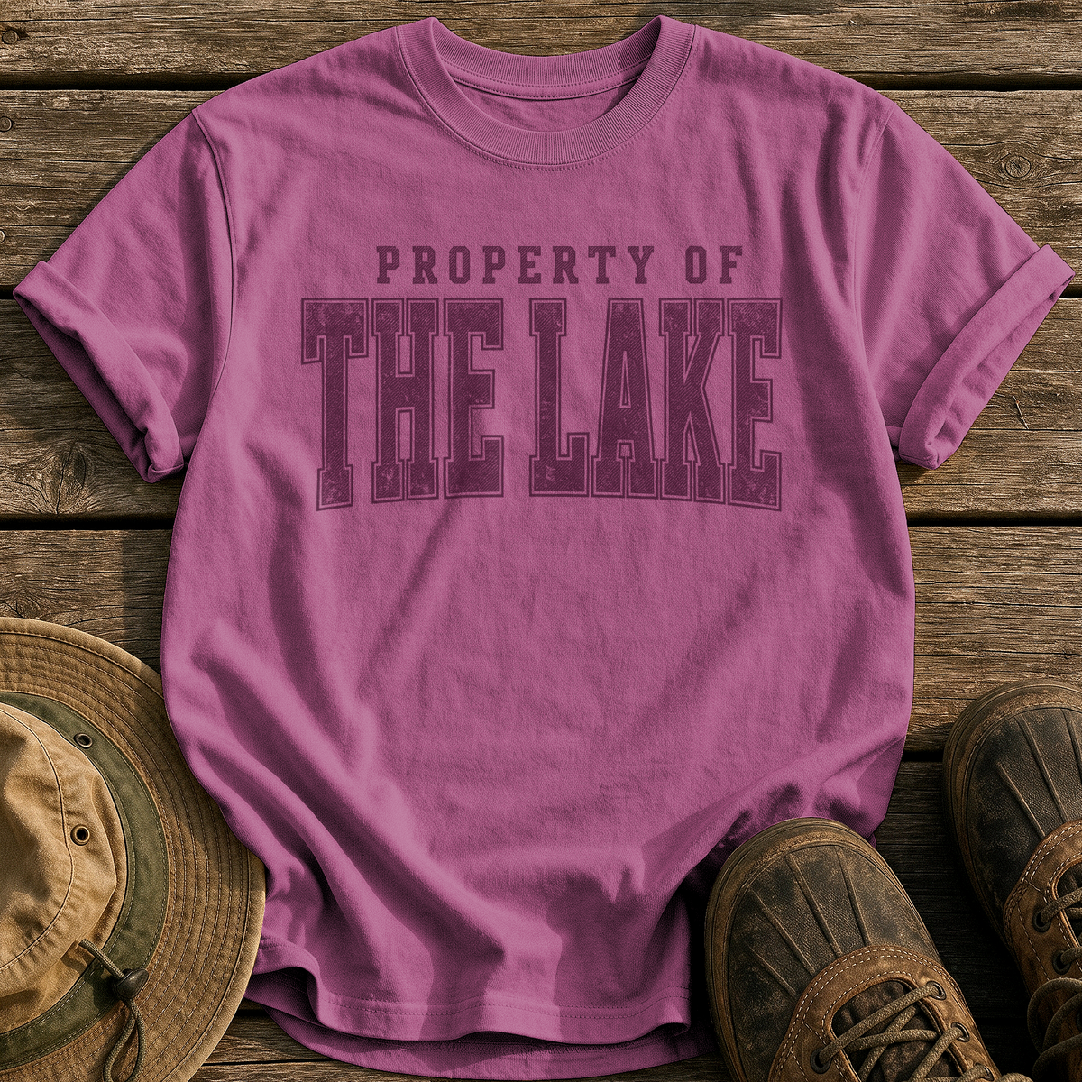 Property of the Lake tee - Berry - front