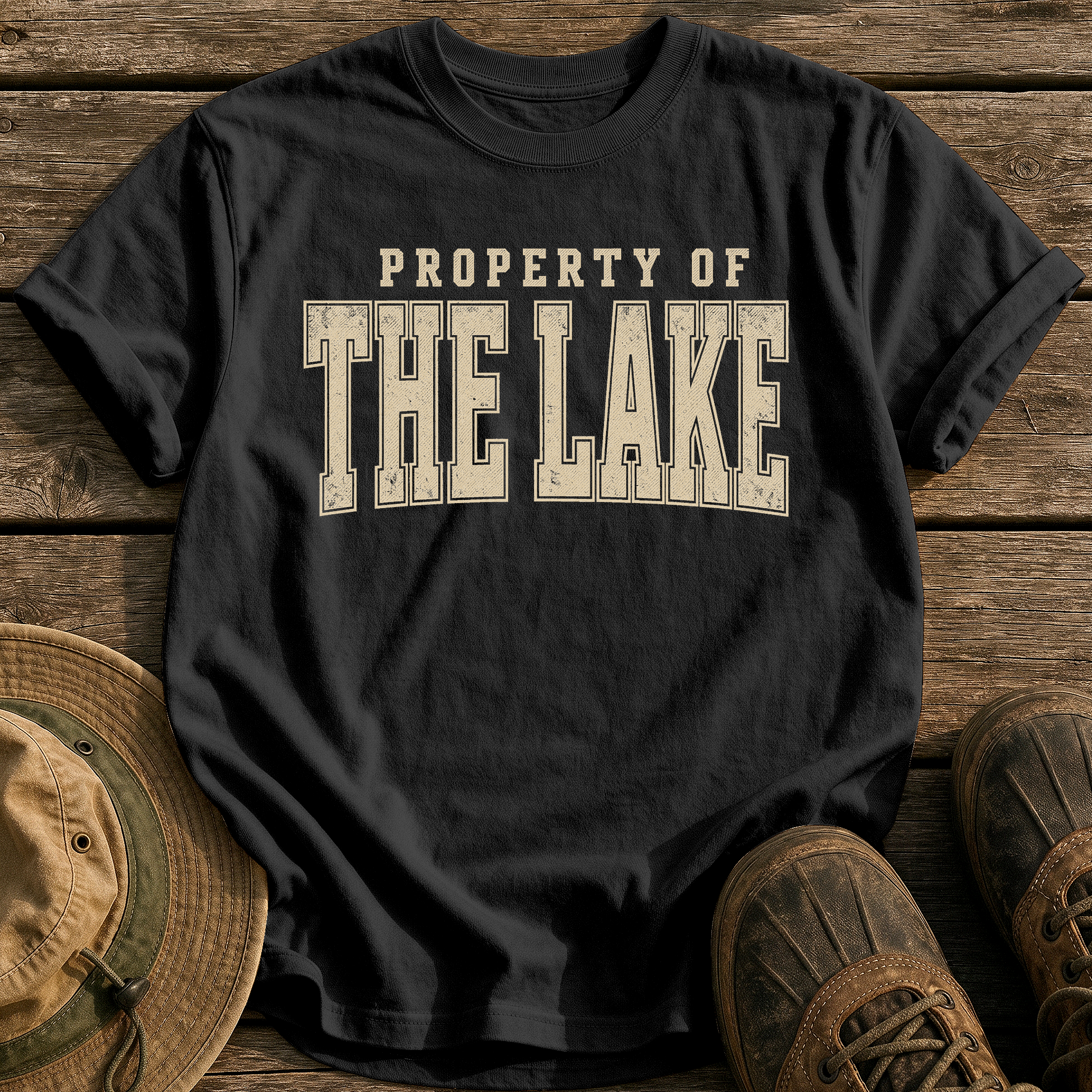 Property of the Lake tee - Black - front