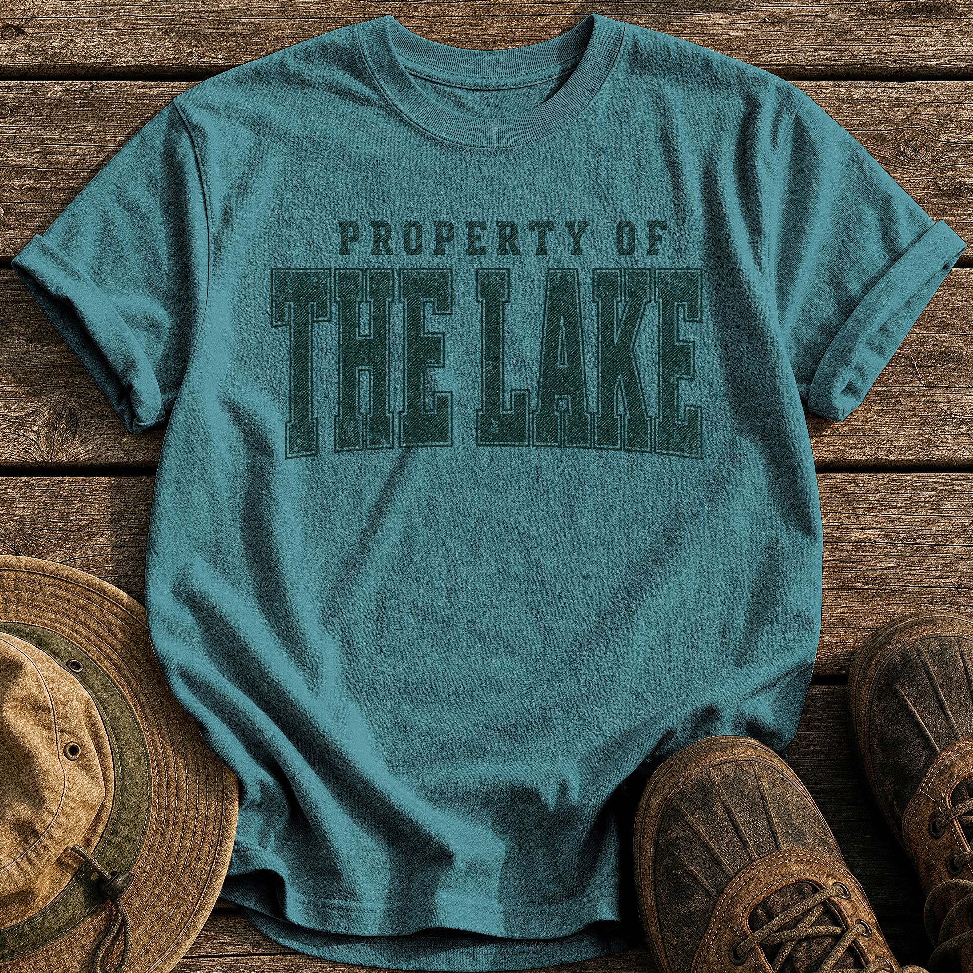 Property of the Lake tee - Blue Spruce - front