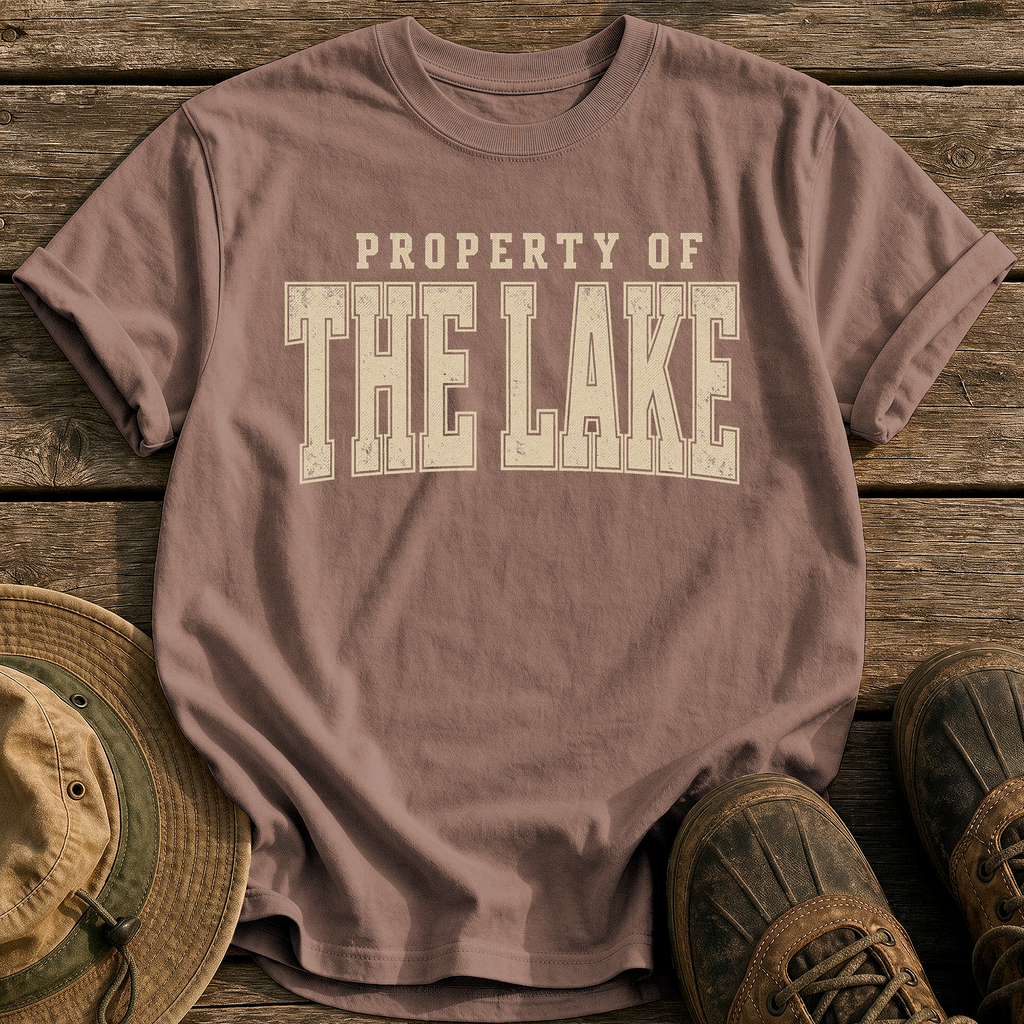 Property of the Lake tee - Espresso - front