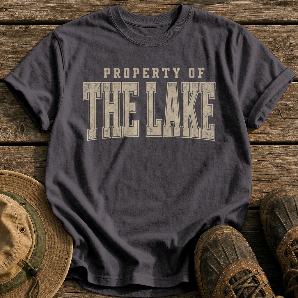 Property of the Lake tee - Graphite - front