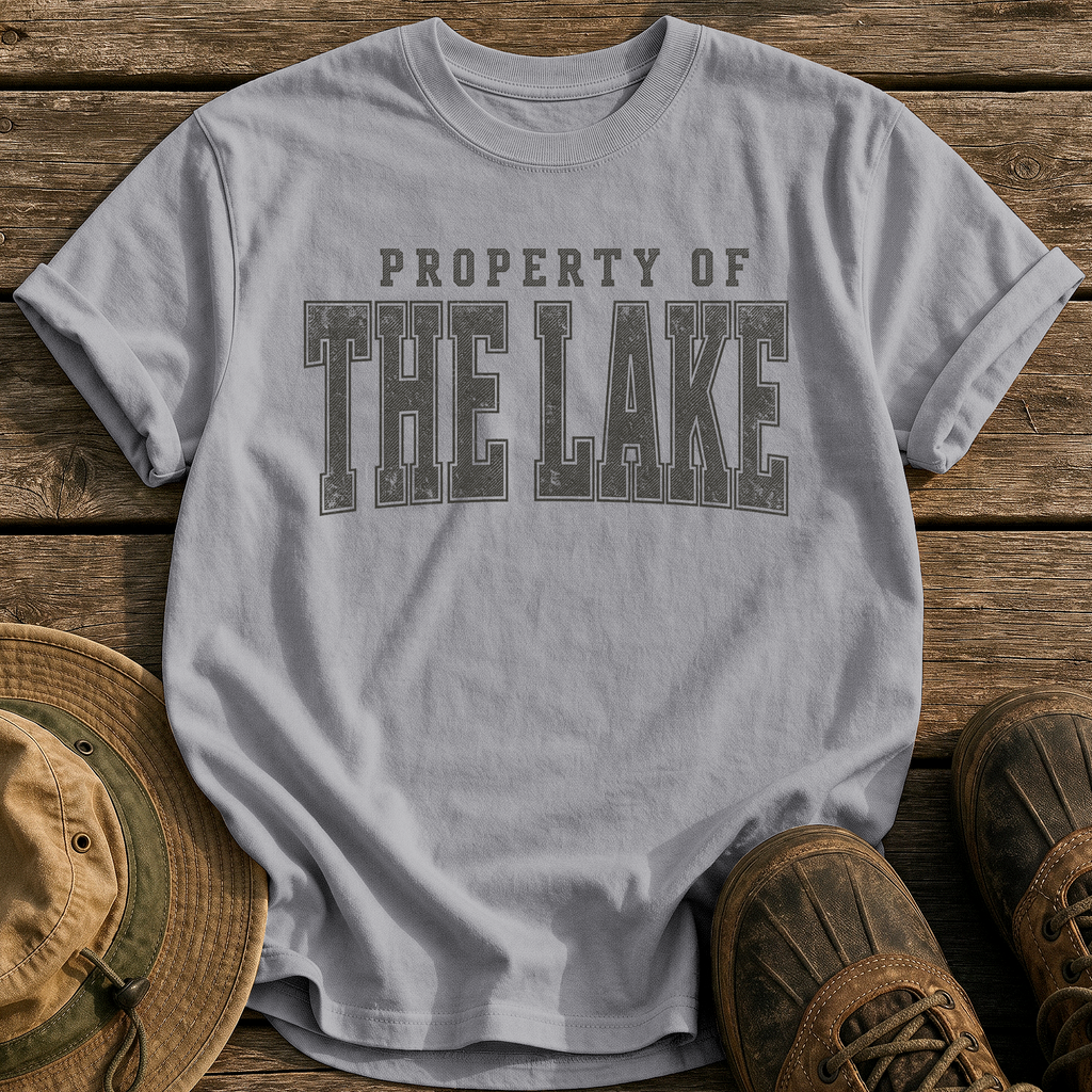 Property of the Lake tee - Grey - front