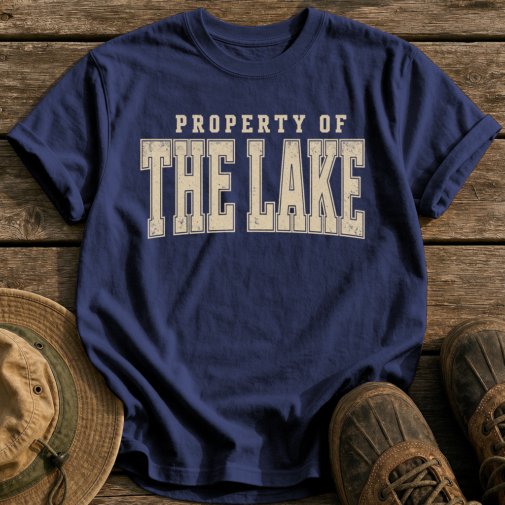 Property of the Lake tee - True Navy - front