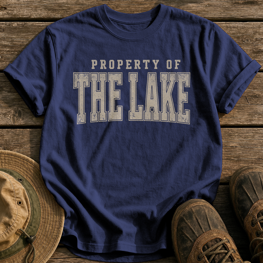 Property of the Lake tee - True Navy - front