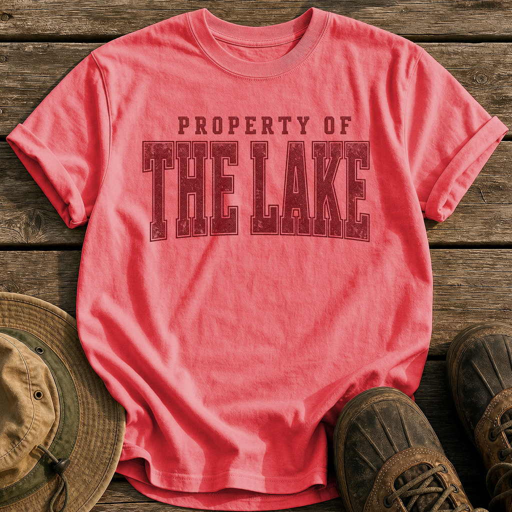 Property of the Lake tee - Watermelon - front