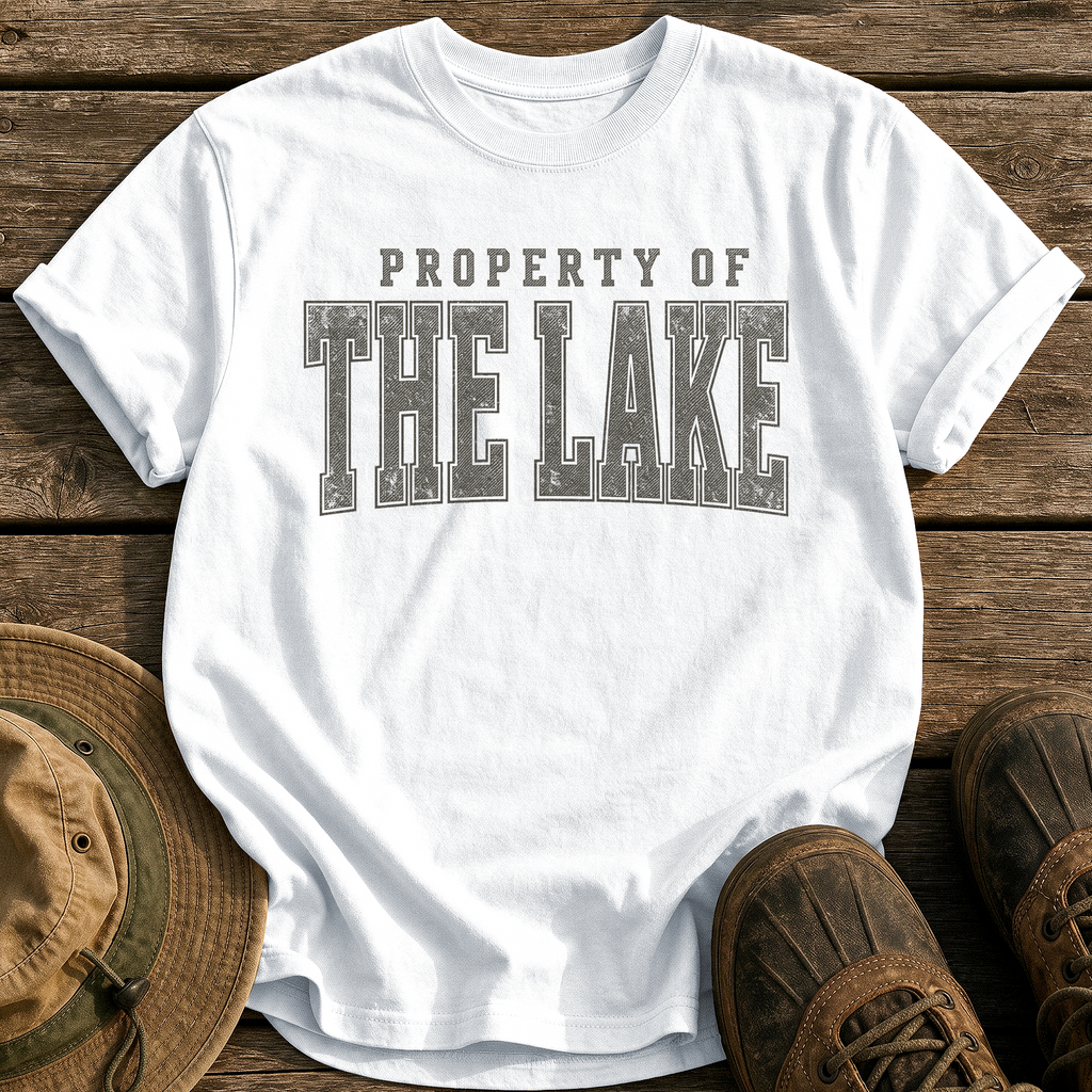 Property of the Lake tee - White - front