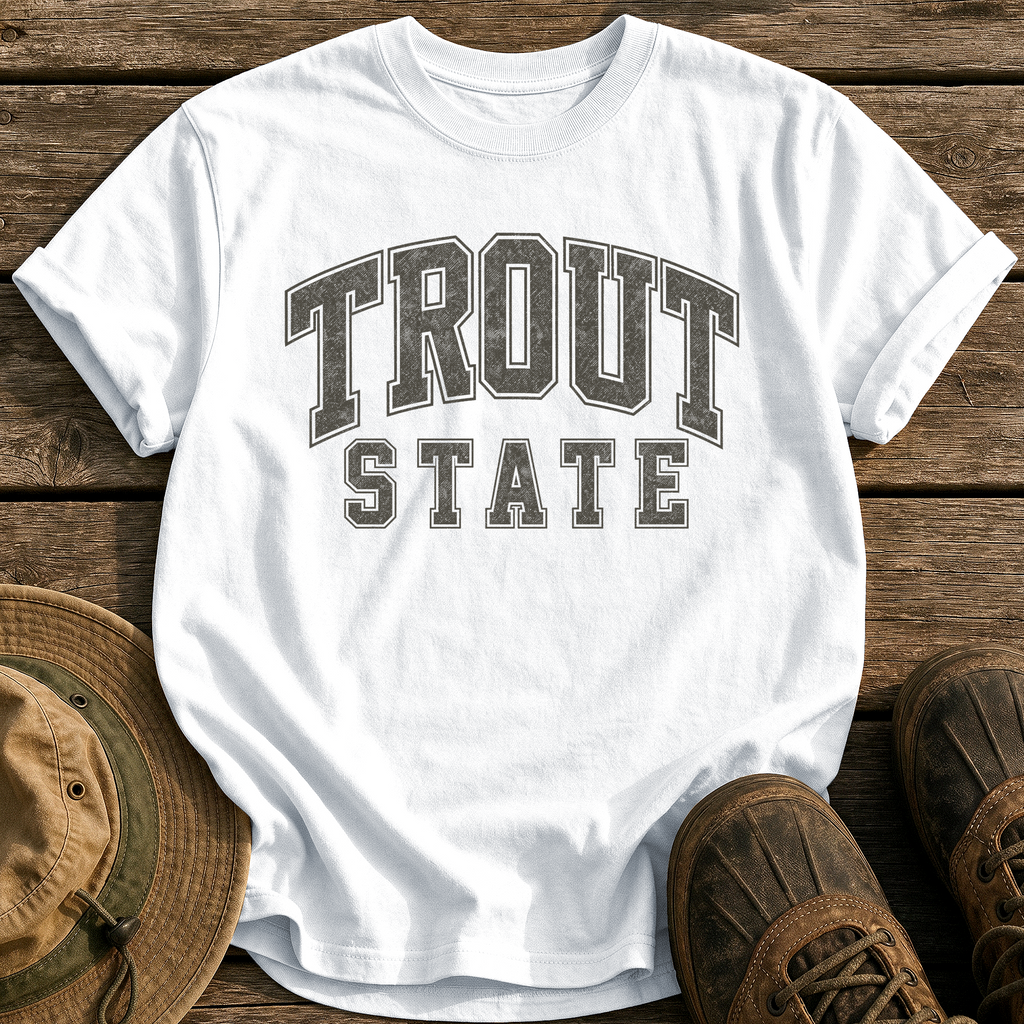 Trout State tee - White - front