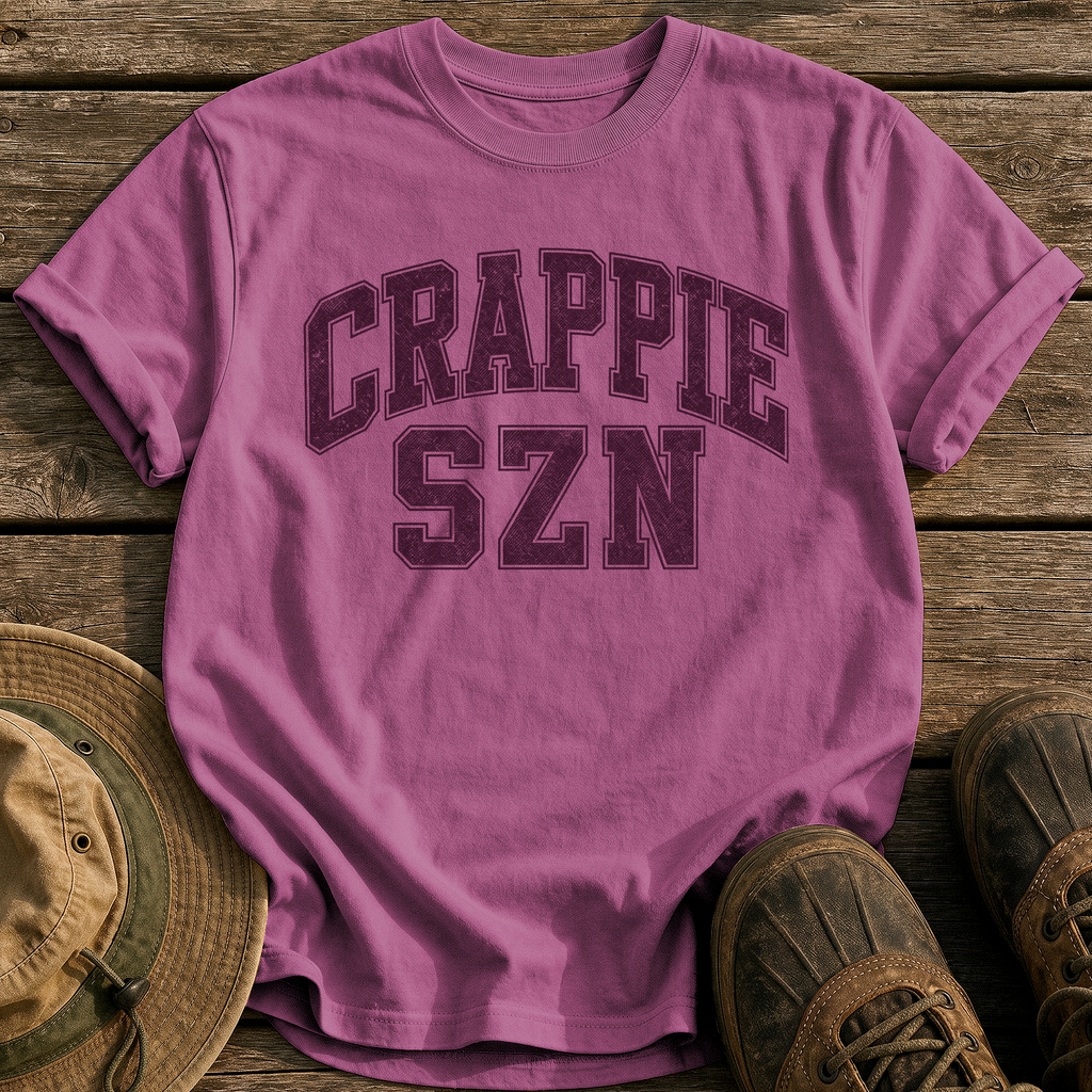 Crappie Szn tee - Berry - front