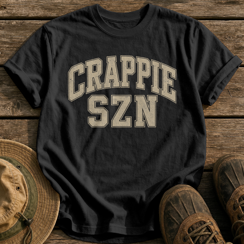 Crappie Szn tee - Black - front