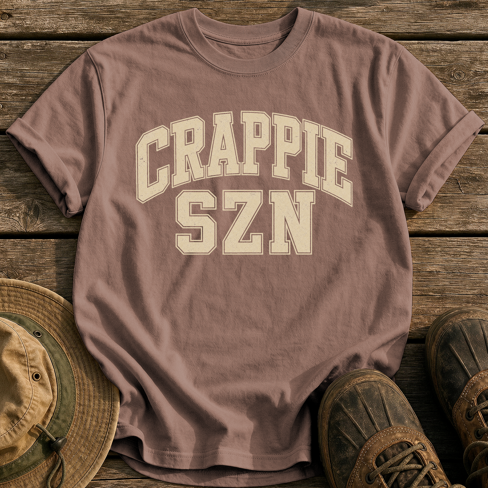 Crappie Szn tee - Espresso - front
