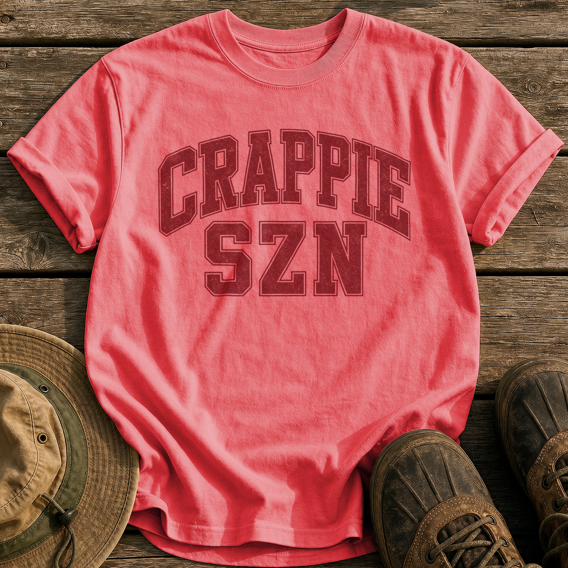 Crappie Szn tee - Watermelon - front