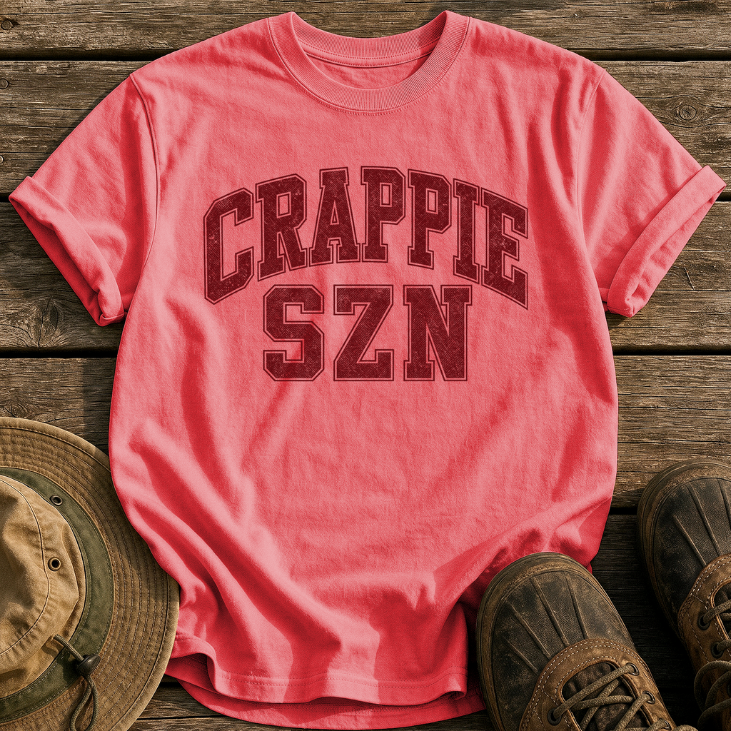 Crappie Szn tee - Watermelon - front