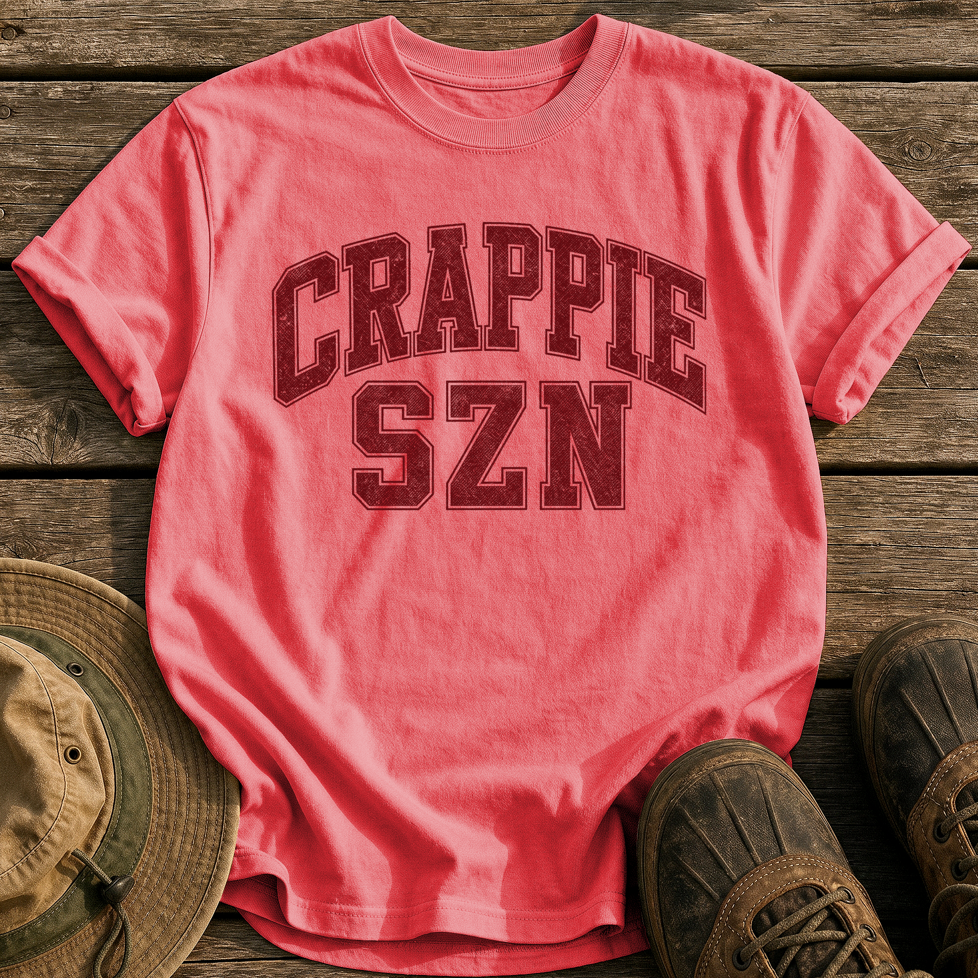 Crappie Szn tee - Watermelon - front
