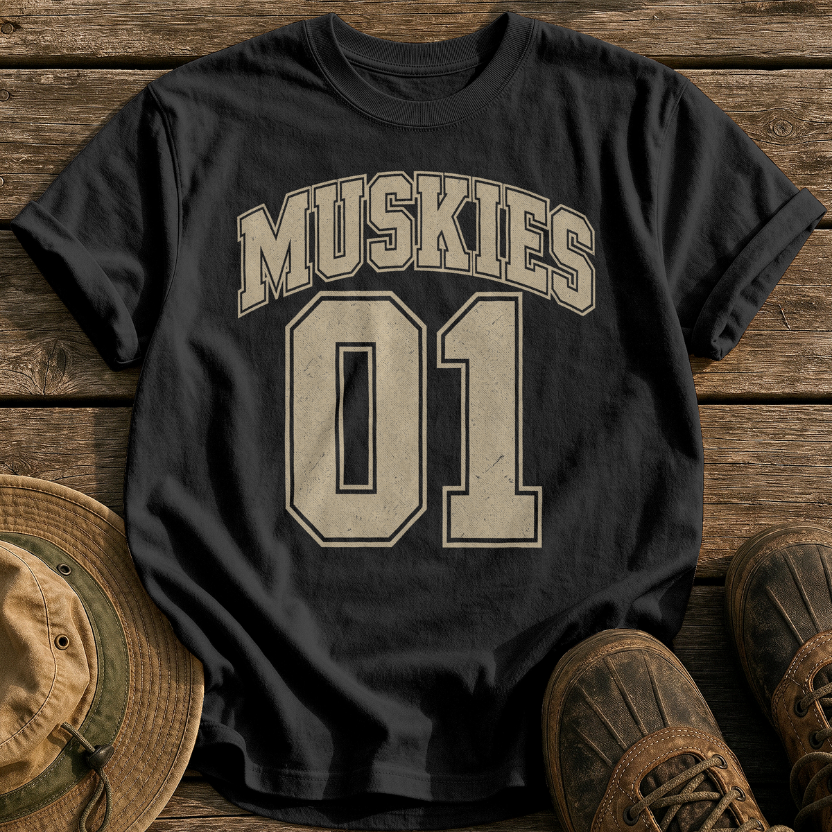 Muskies 01 tee - Black - front