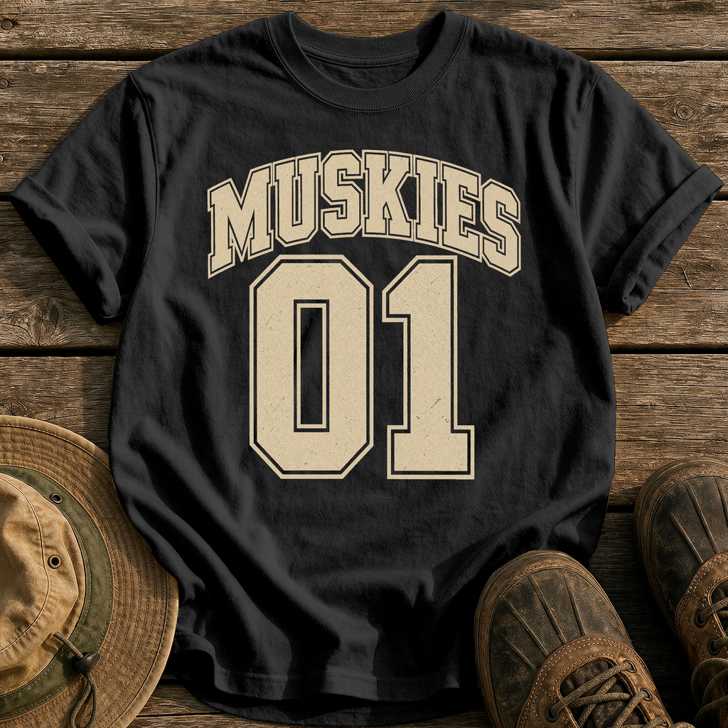 Muskies 01 tee - Black - front