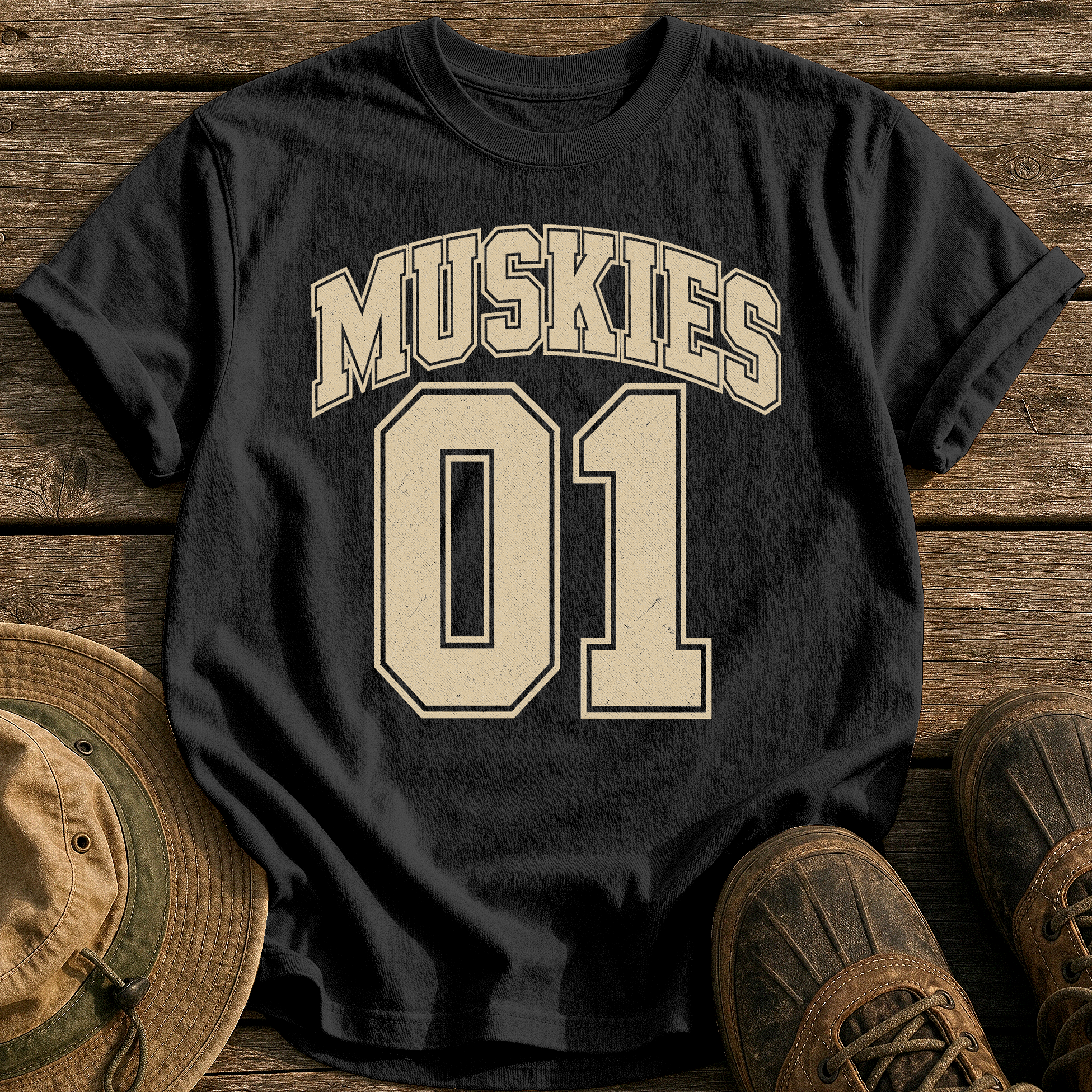 Muskies 01 tee - Black - front