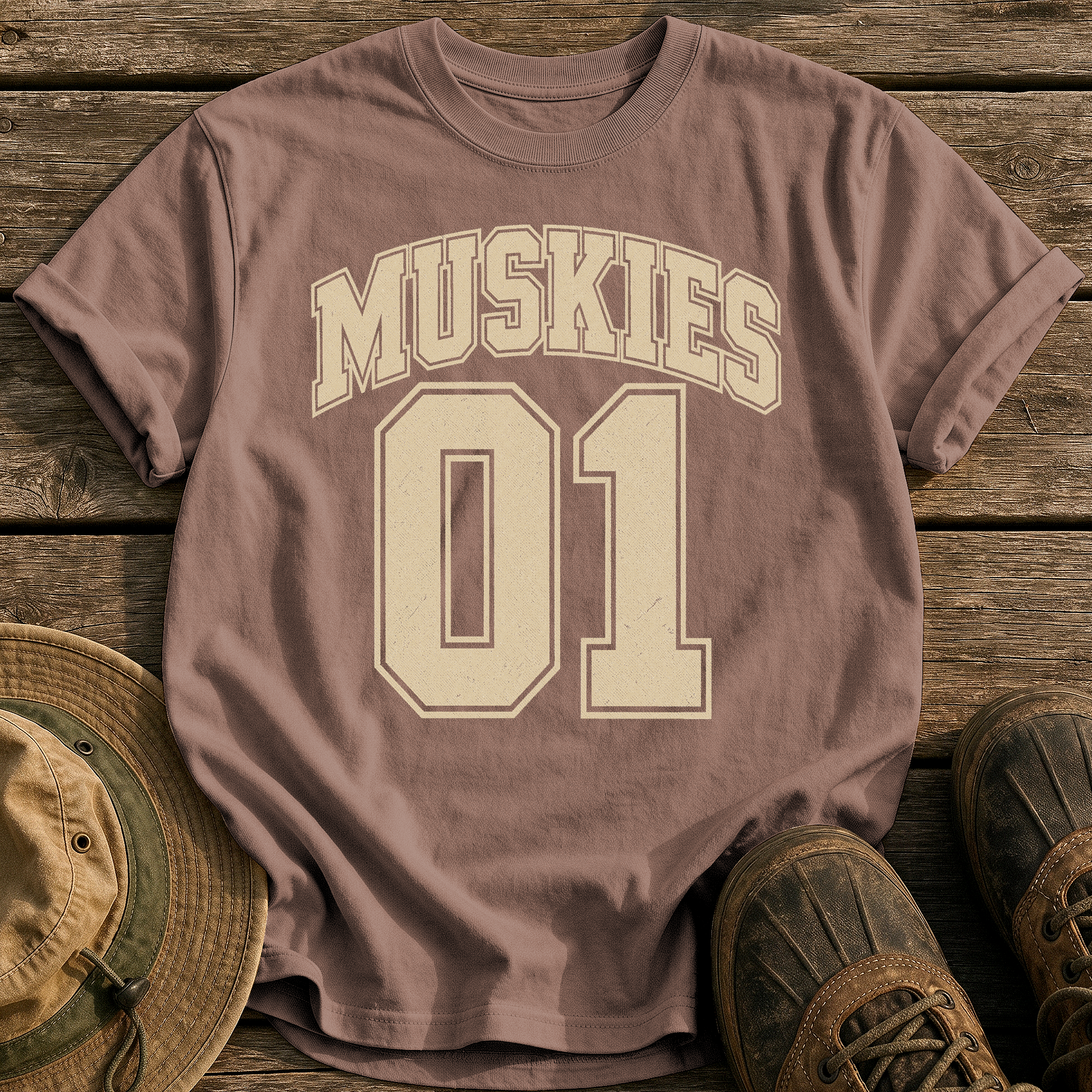 Muskies 01 tee - Espresso - front