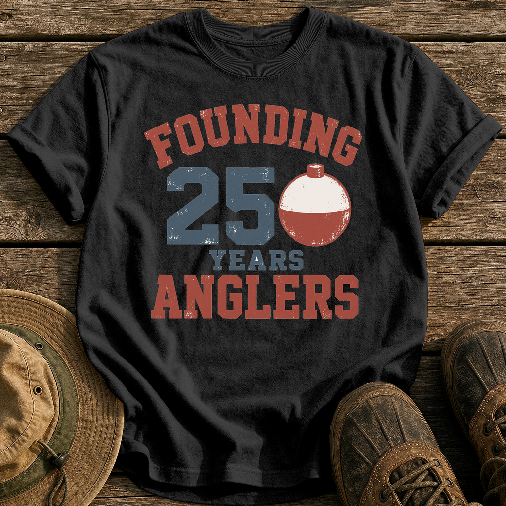 Founding Anglers 250 Years tee - Black - front