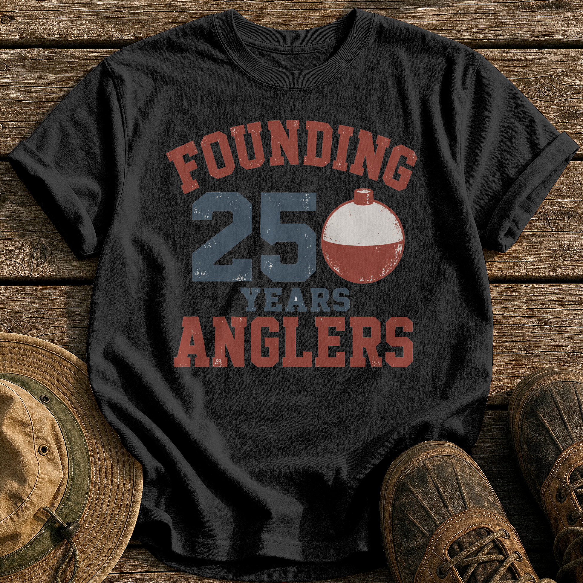 Founding Anglers 250 Years tee - Black - front