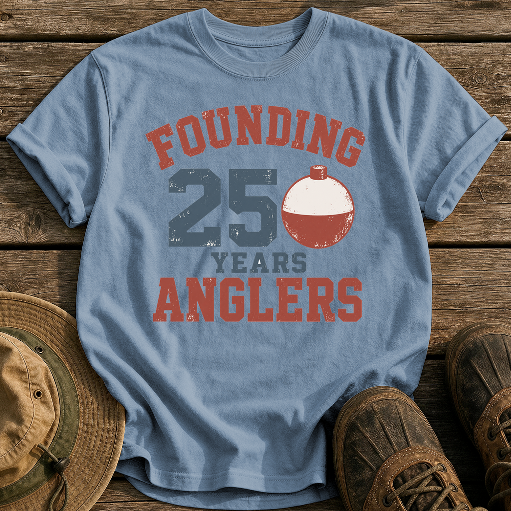 Founding Anglers 250 Years tee - Blue Jean - front