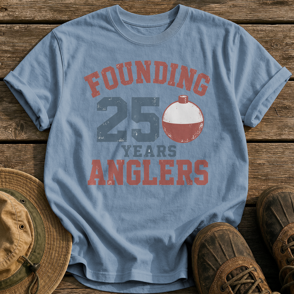 Founding Anglers 250 Years tee - Blue Jean - front