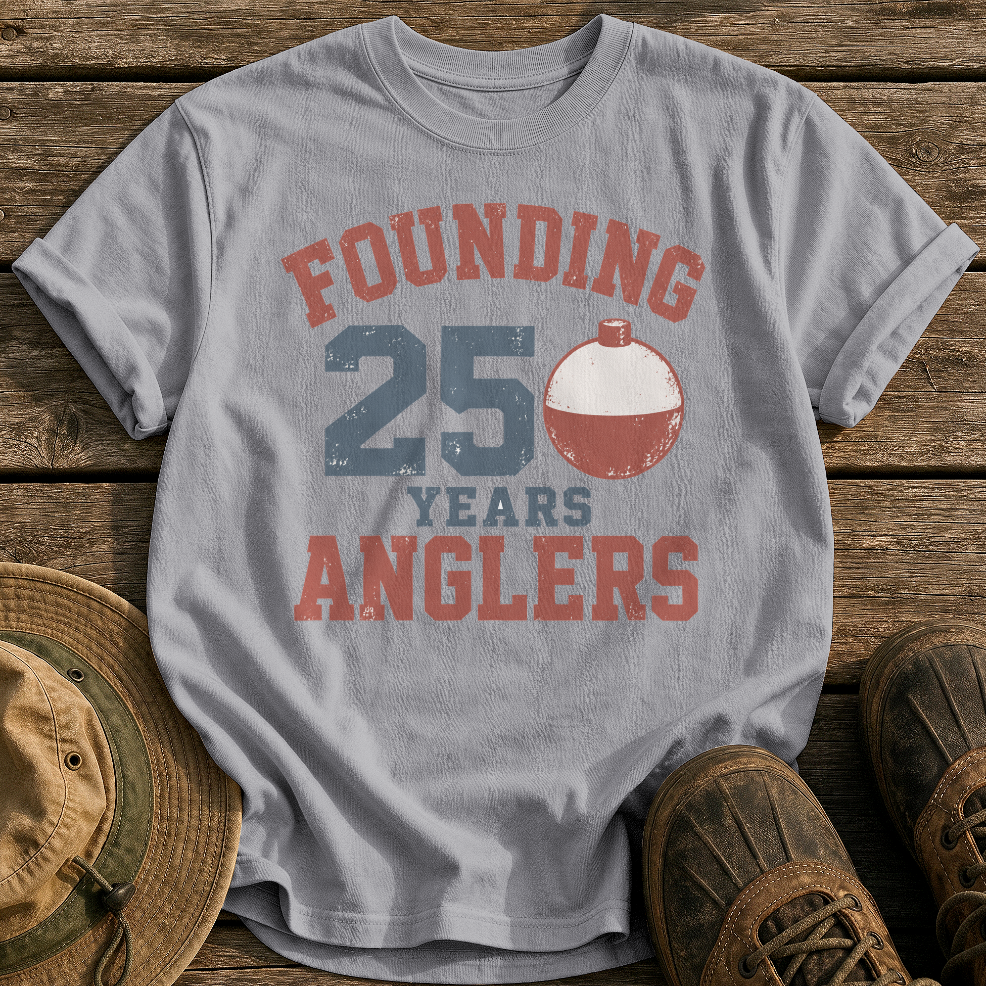 Founding Anglers 250 Years tee - Grey - front