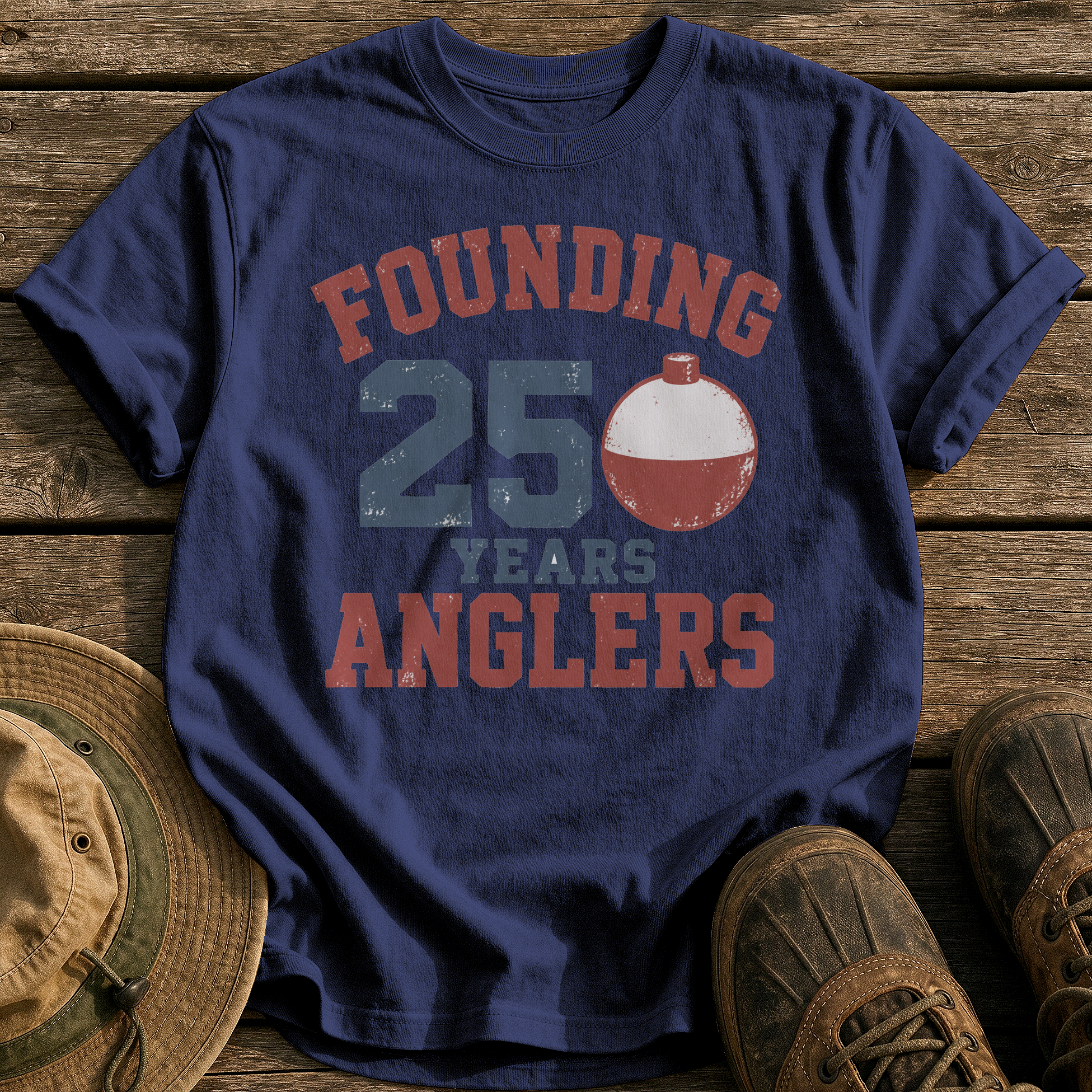 Founding Anglers 250 Years tee - True Navy - front