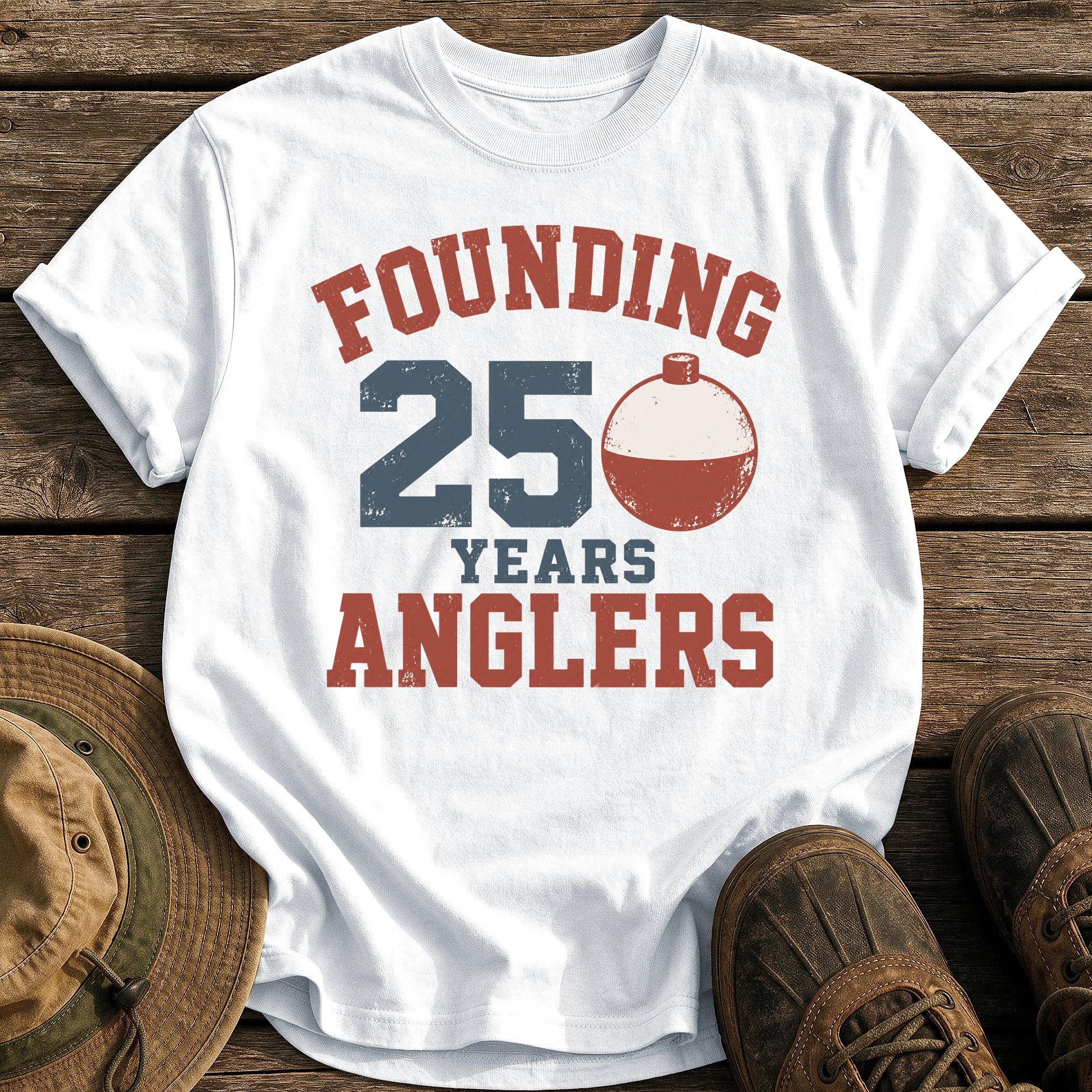 Founding Anglers 250 Years tee - White - front