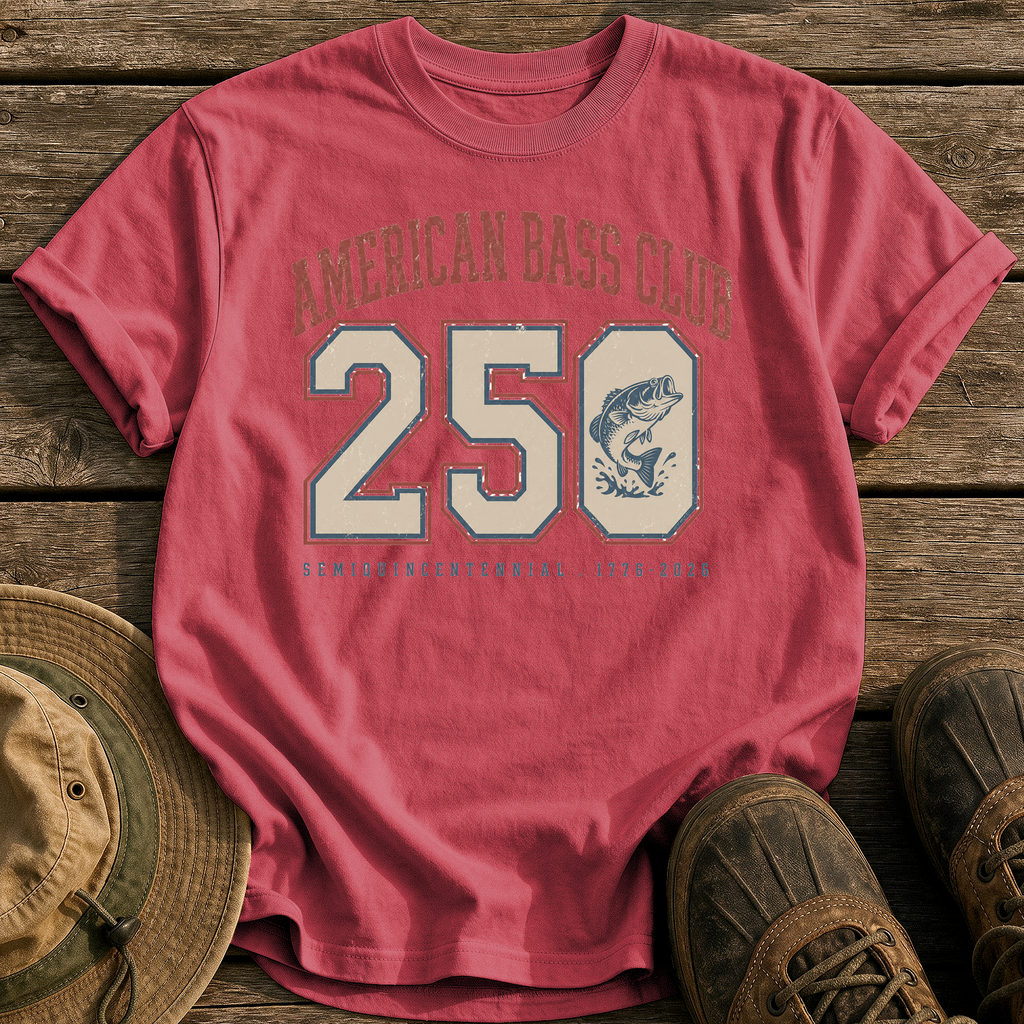 American Bass Club 250 tee - Chili - front