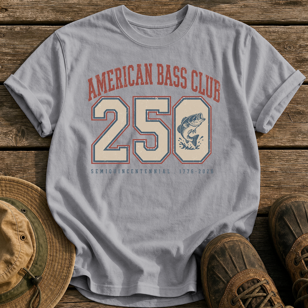 American Bass Club 250 tee - Grey - front