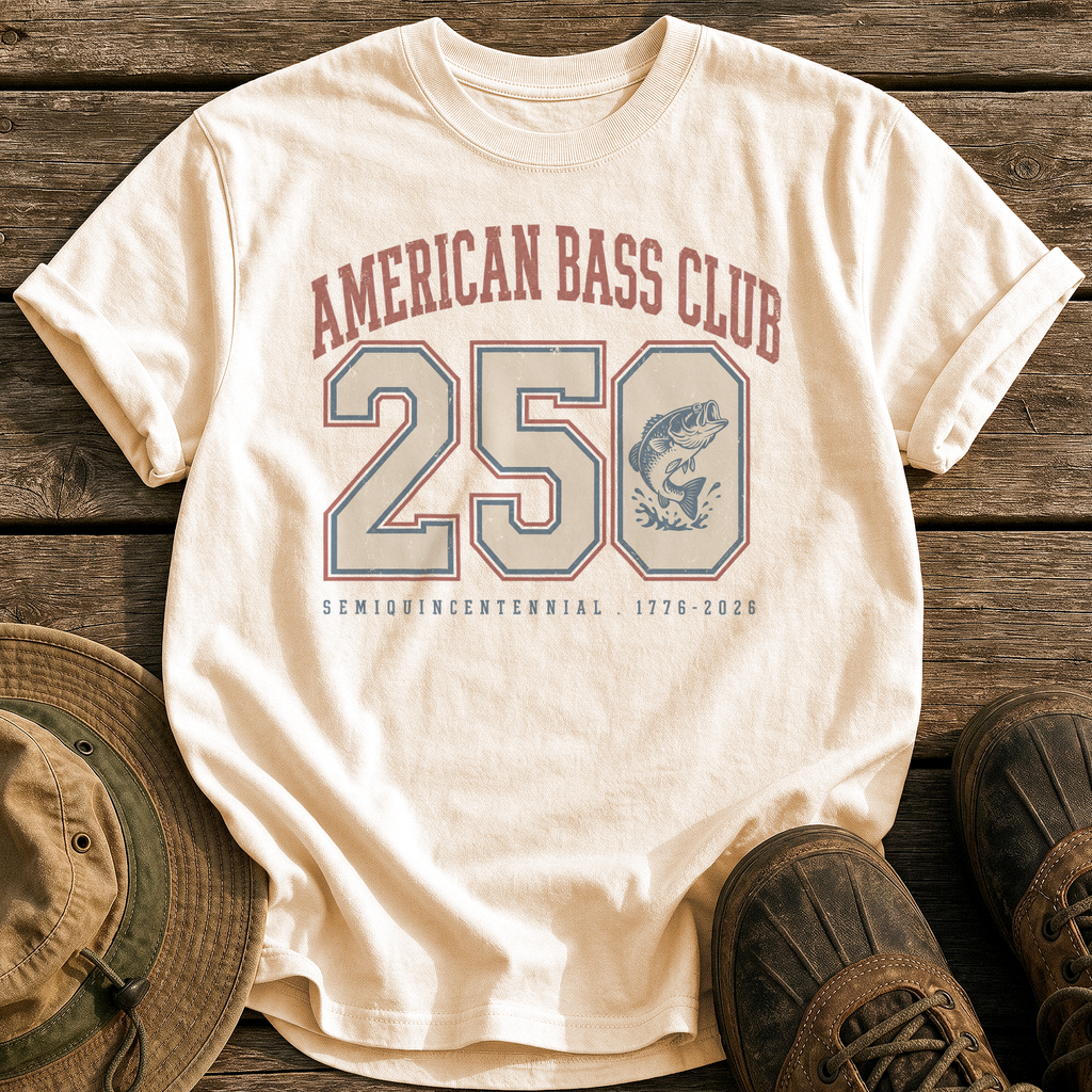 American Bass Club 250 tee - Ivory - front