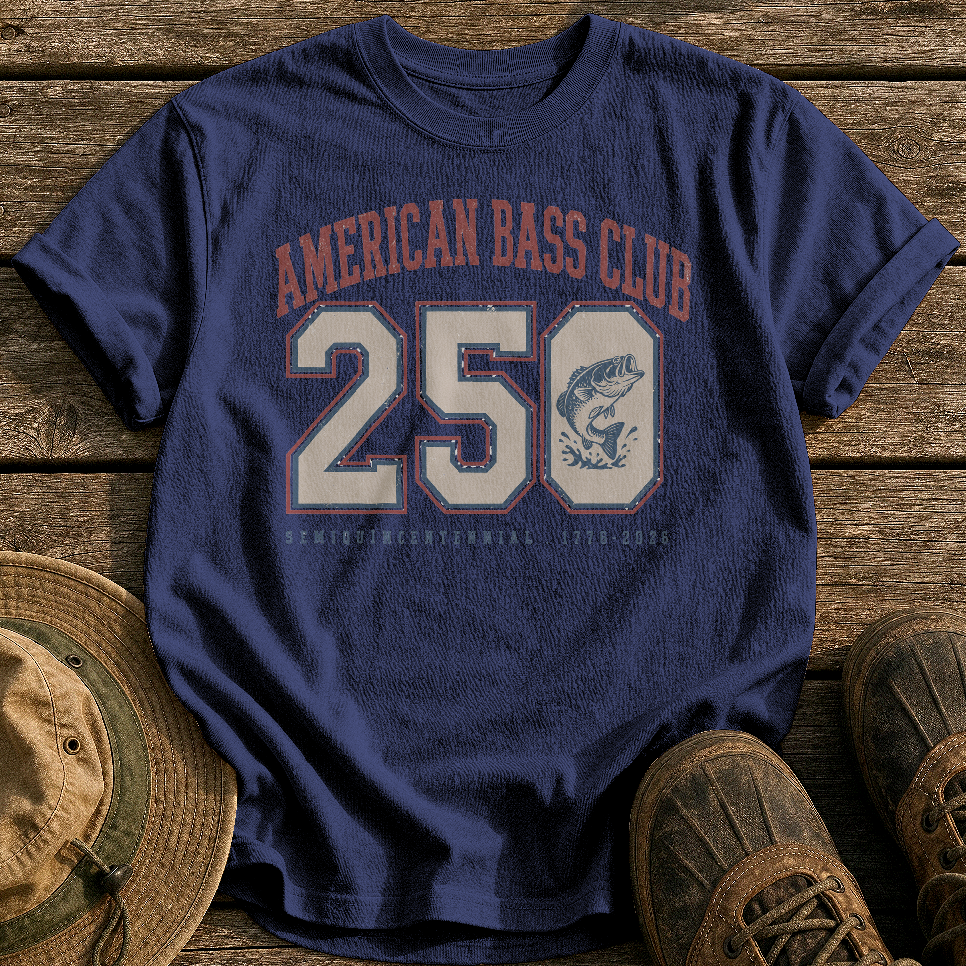 American Bass Club 250 tee - True Navy - front