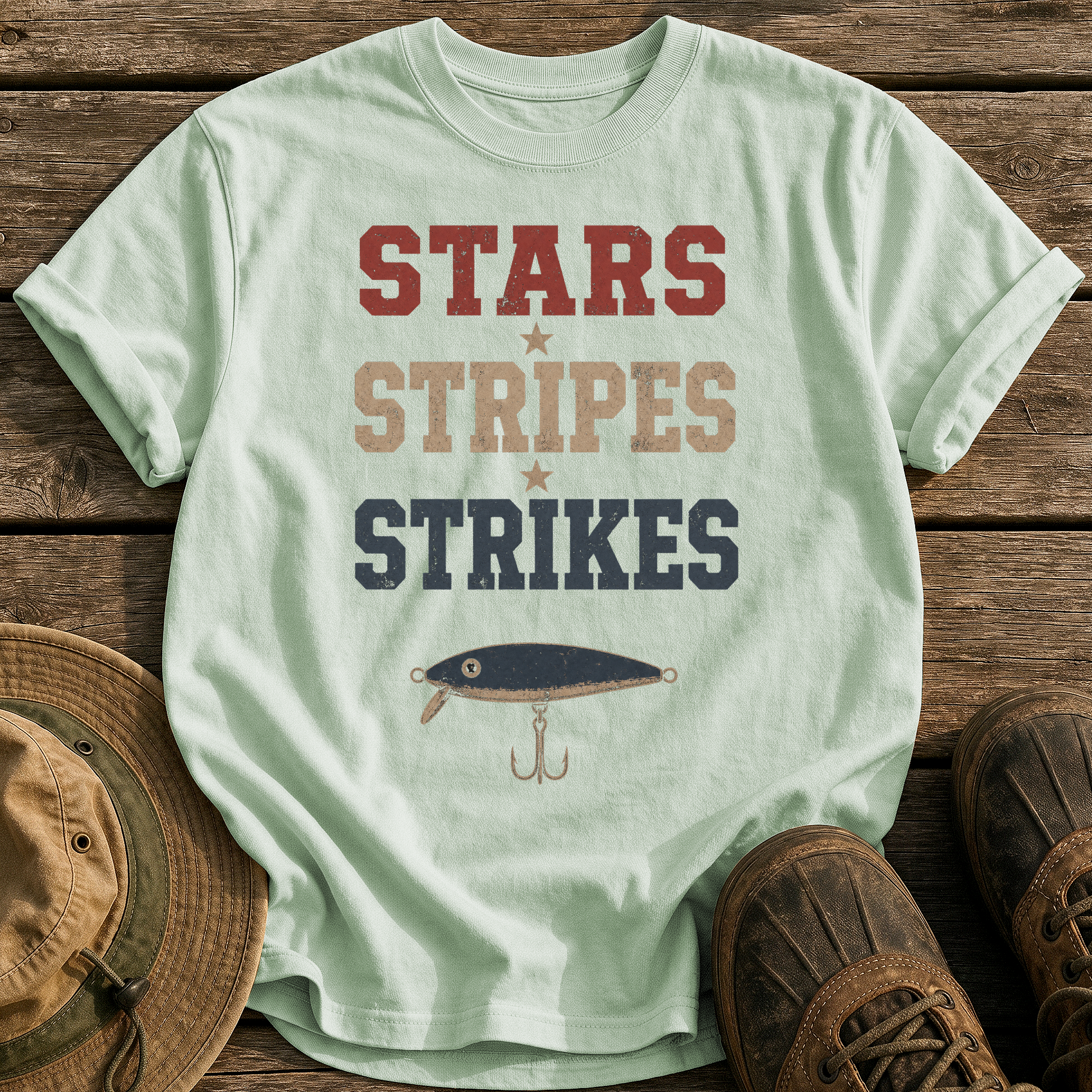 Stars Stripes Strikes tee - Bay - front
