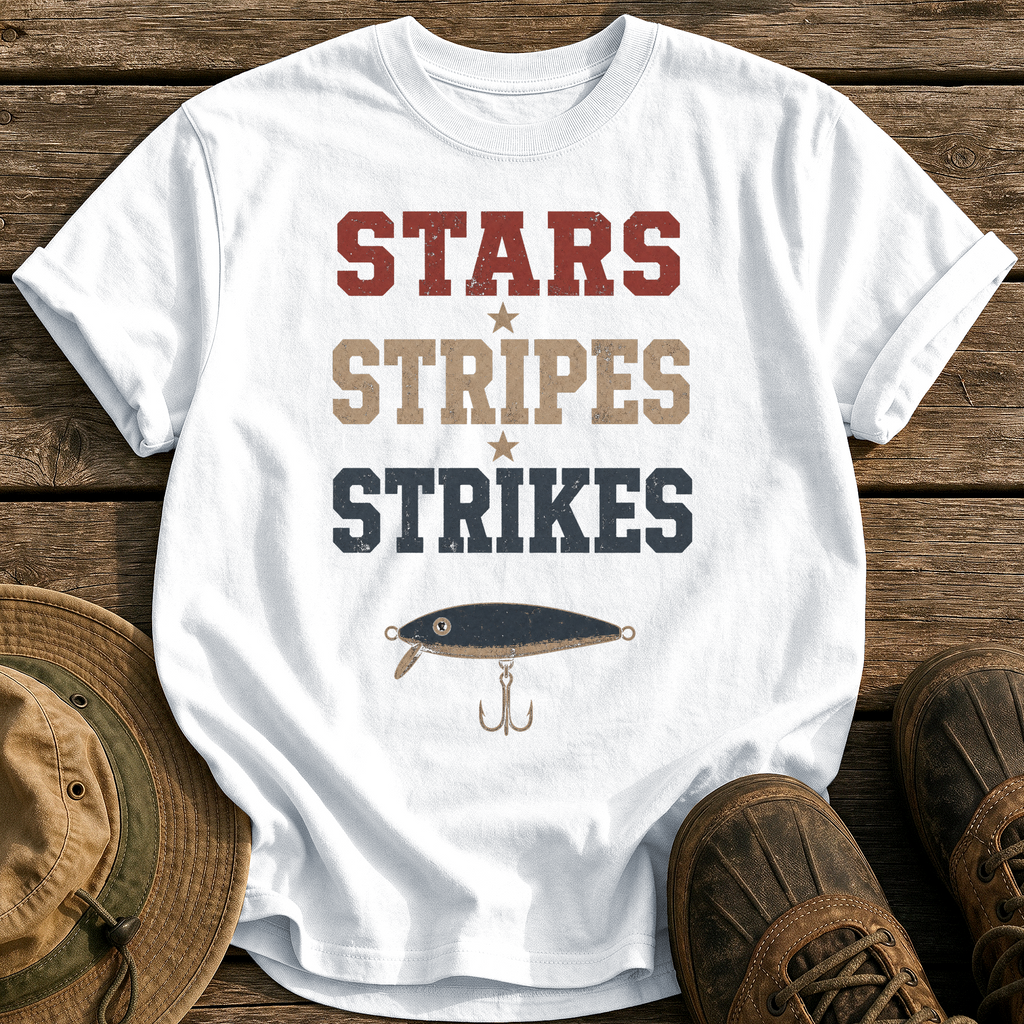 Stars Stripes Strikes tee - White - front